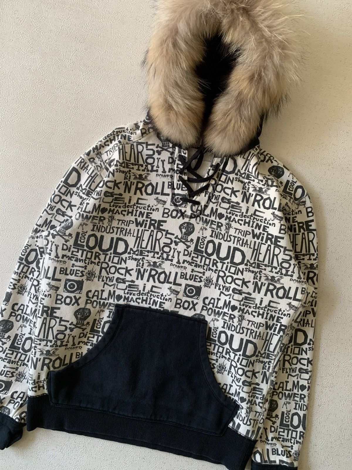 Japanese Brand LEVI’S ENGINEERED ROCK N ROLL FAUX FUR HOODIE IF6W9 STYLE Size US M / EU 48-50 / 2 - 3 Thumbnail