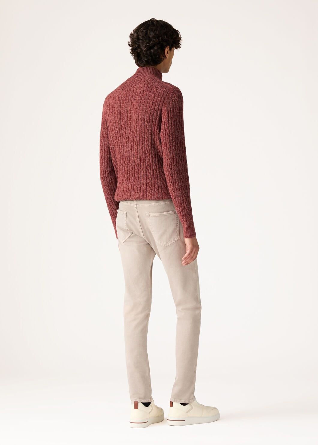 Loro Piana o1w1db10725 FAD7358 Treccia Sweater in Burgundy Size US XL / EU 56 / 4 - 5 Thumbnail