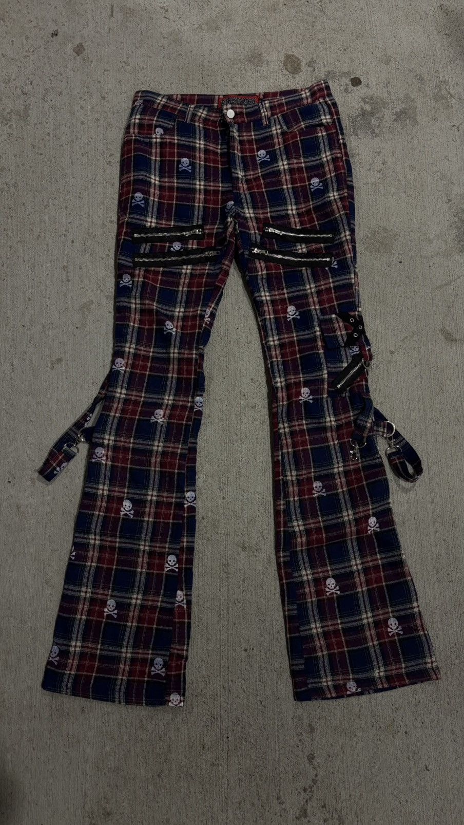 Other Wrstwrstwrst Skull Plaid Bondage Denim Size US 32 / EU 48 - 14 Thumbnail