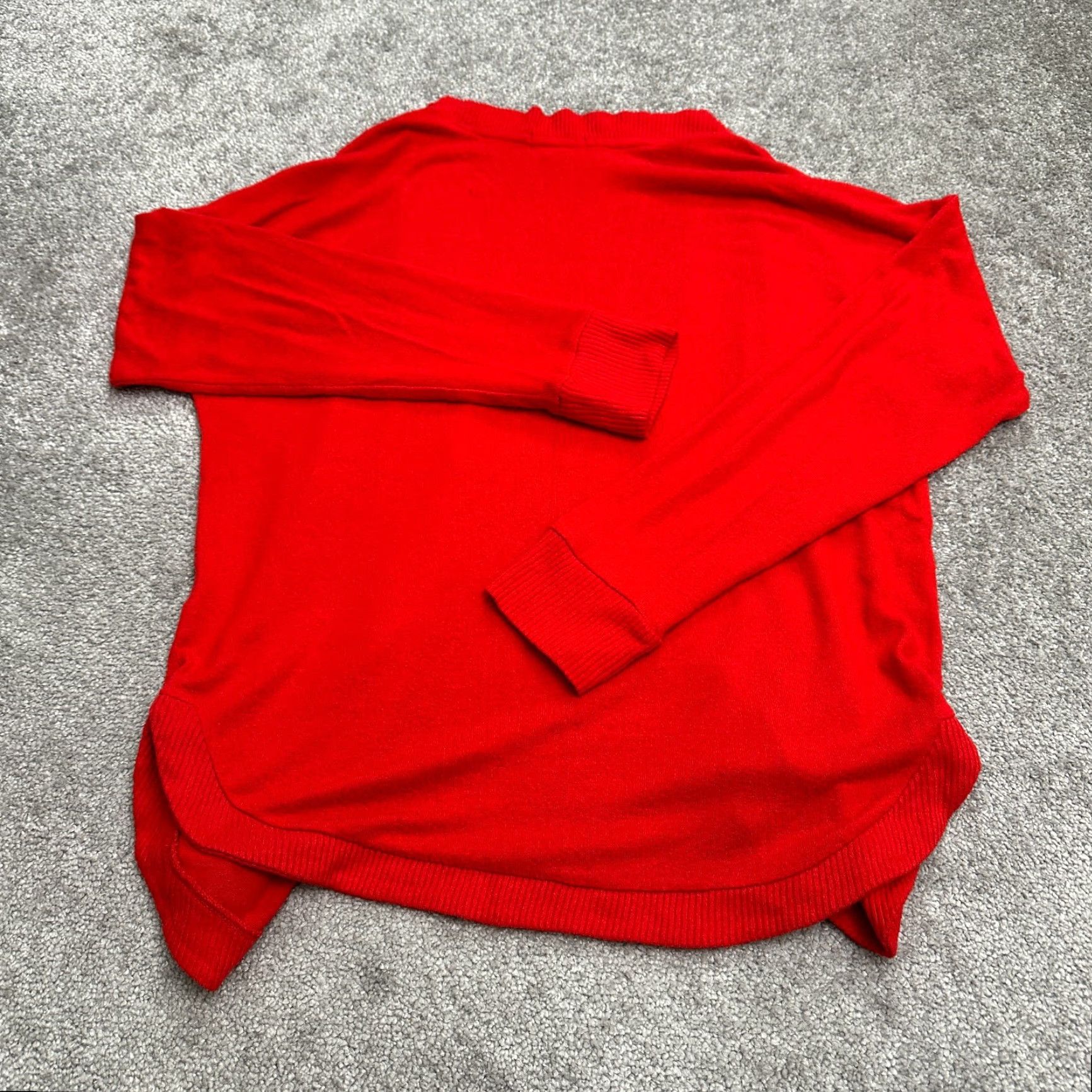 Vintage Peace & Pearls Cardigan Sweater Womens Medium Red Knit Casual Work Lightweight Stretch Size M / US 6-8 / IT 42-44 - 2 Thumbnail