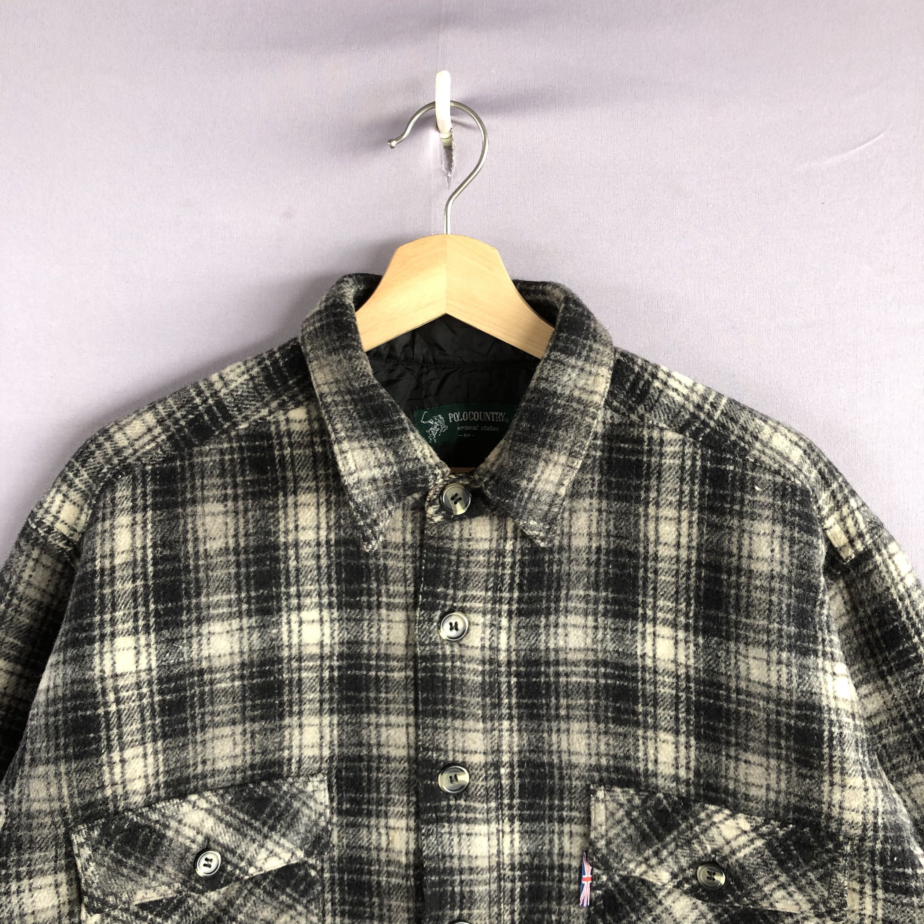 Japanese Brand × Vintage Vintage Polo Country Wool Jacket Shirts Tartan Button Ups Size US L / EU 52-54 / 3 - 3 Thumbnail