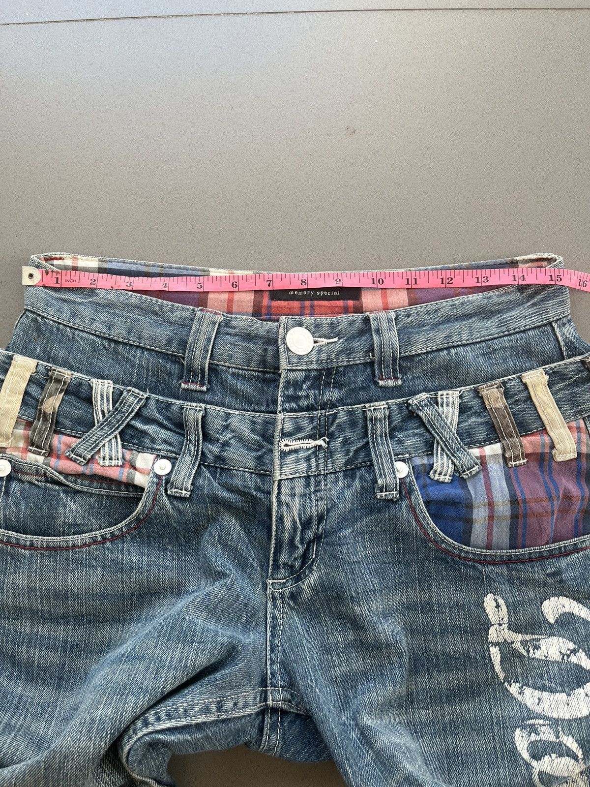 Beauty Beast JAPANESE DOUBLE WAIST POEM MEMORY SPECIAL DENIM JEANS PUNK Size US 30 / EU 46 - 10 Thumbnail