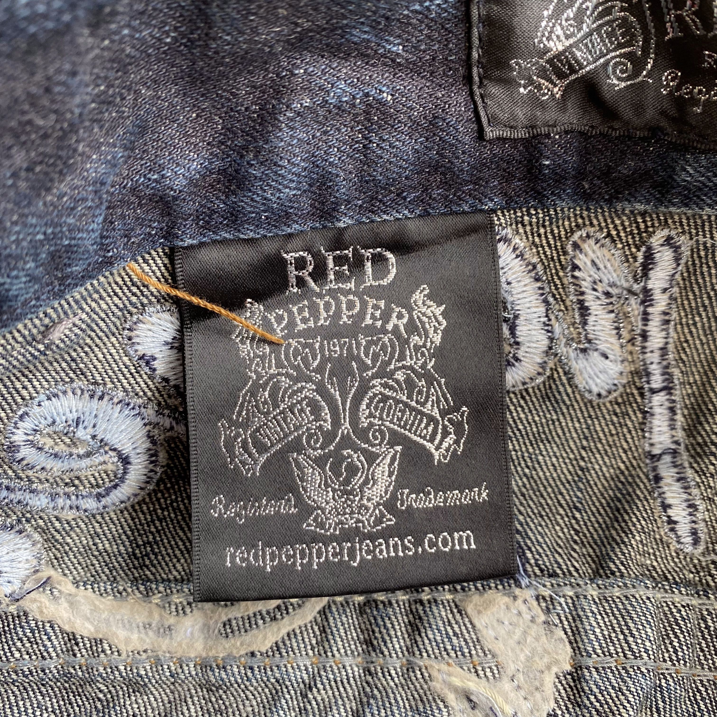 Vintage 90s Vintage Red Pepper Feather Wing Mudwash Jeans Size US 32 / EU 48 - 10 Thumbnail