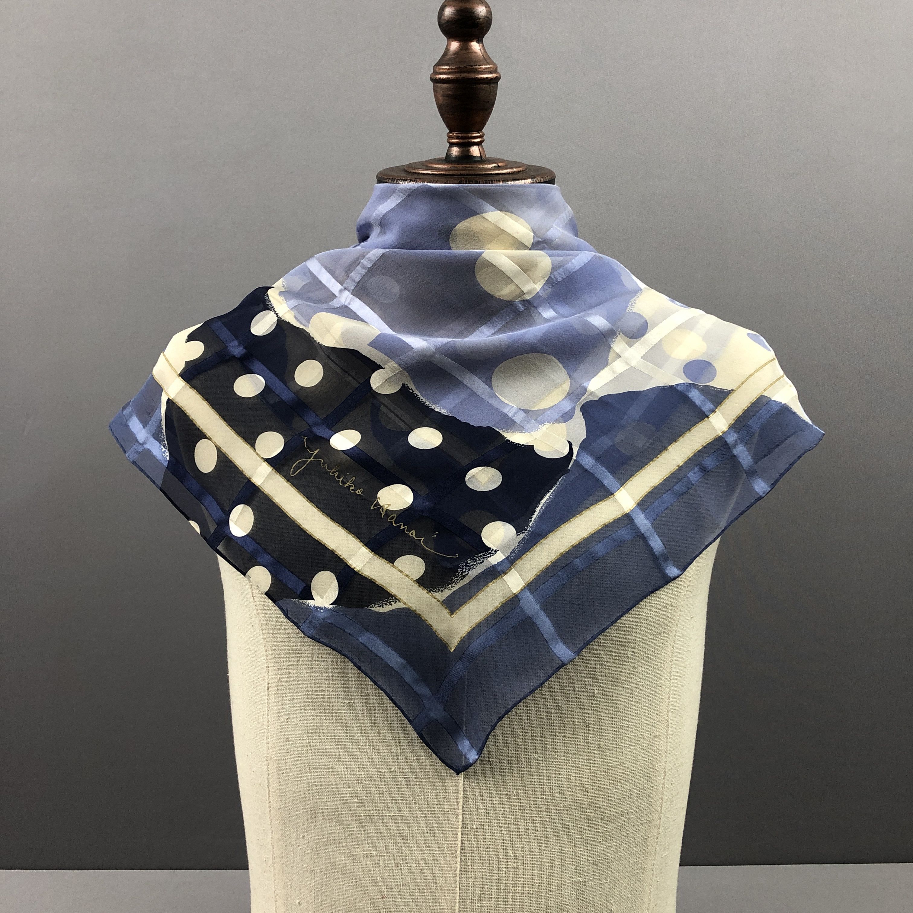 Japanese Brand Vintage Yukiko Hanai SILK Scarf Twill Stole Wraps Scarves Size ONE SIZE - 2 Thumbnail