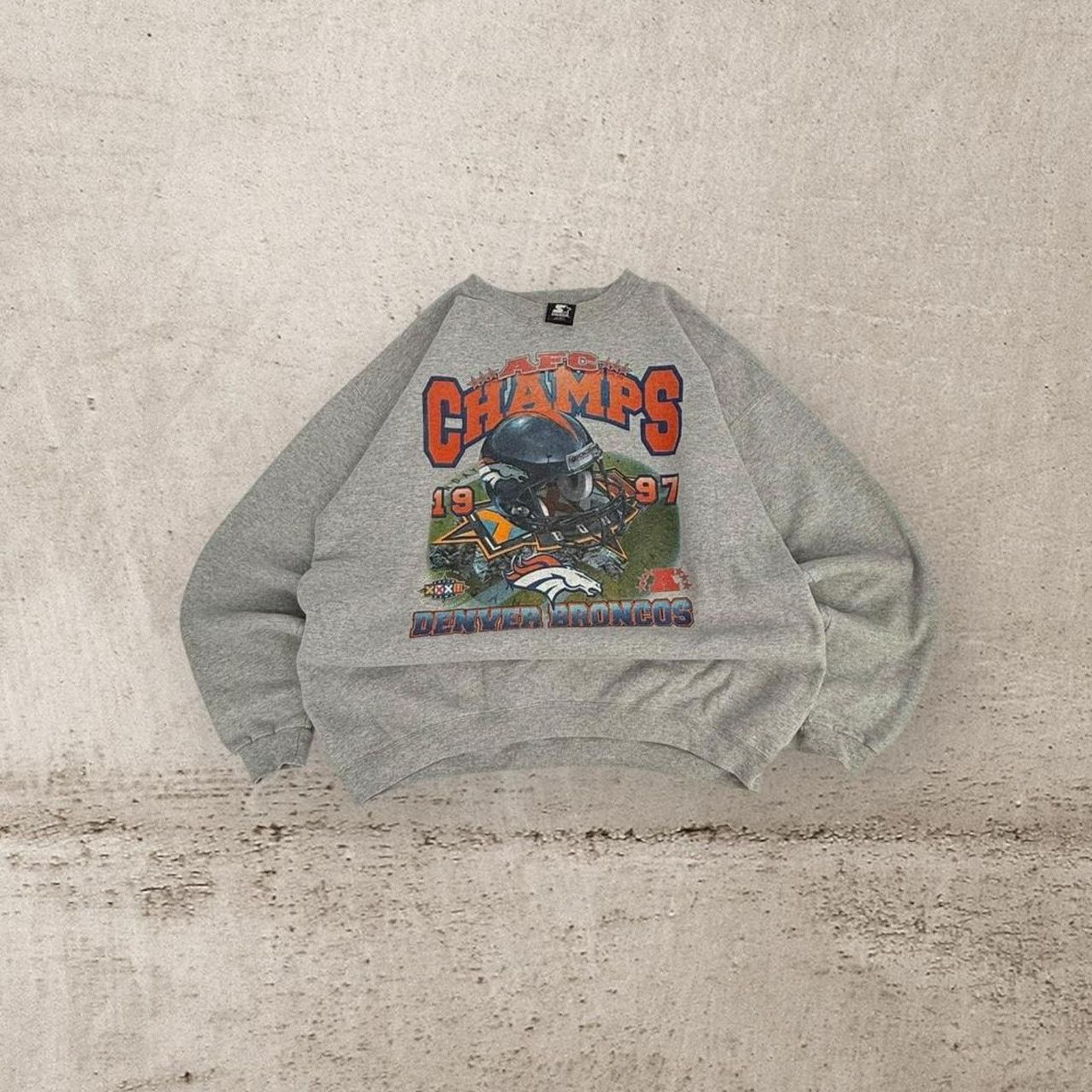 Starter Vintage retro denver broncos starter super bowl sweatshirt Size US XL / EU 56 / 4 - 1 Thumbnail