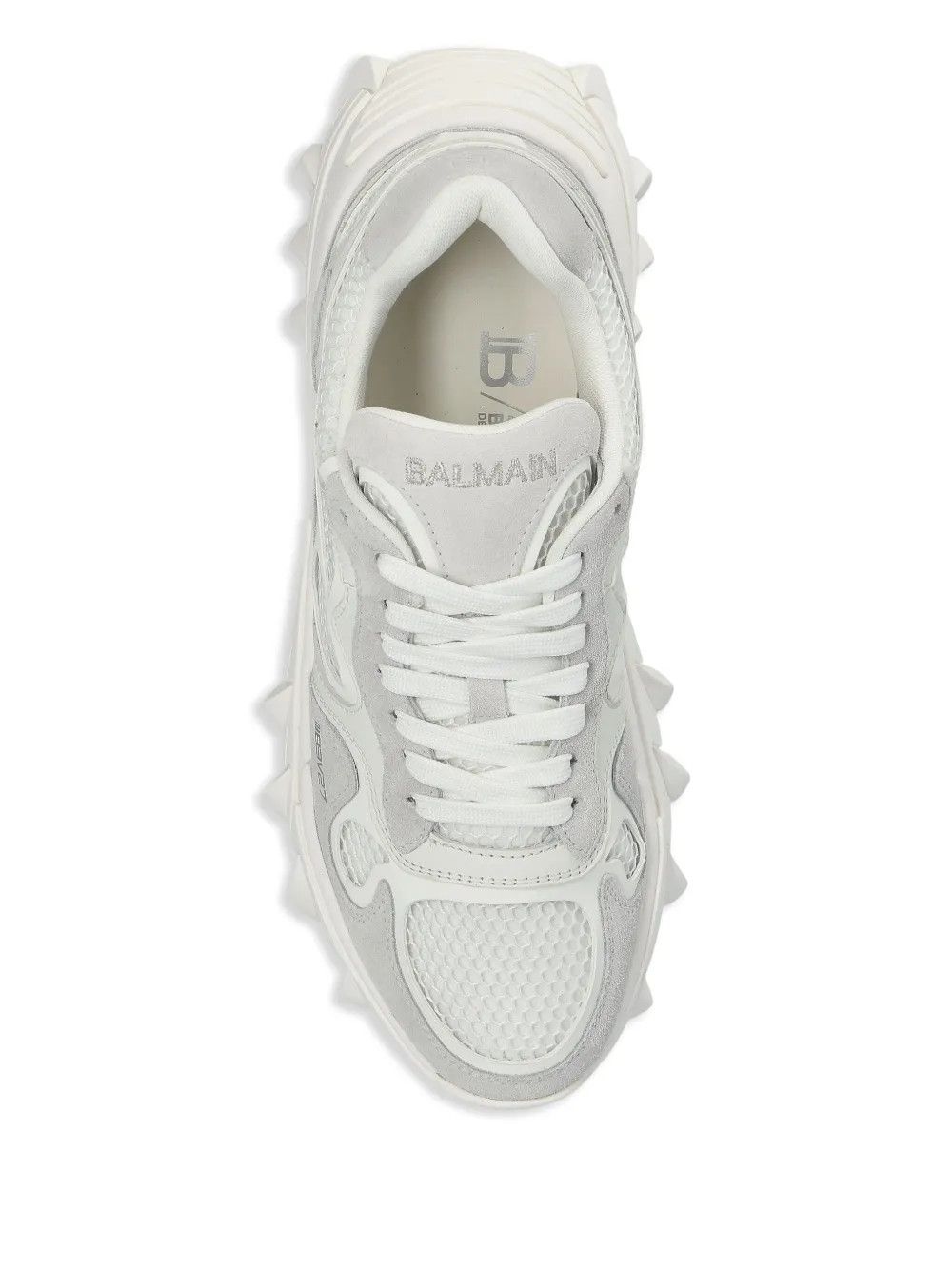 Balmain o1s1wg110925 Logo Embroidery Sneakers in White Size US 7 / IT 37 - 4 Thumbnail