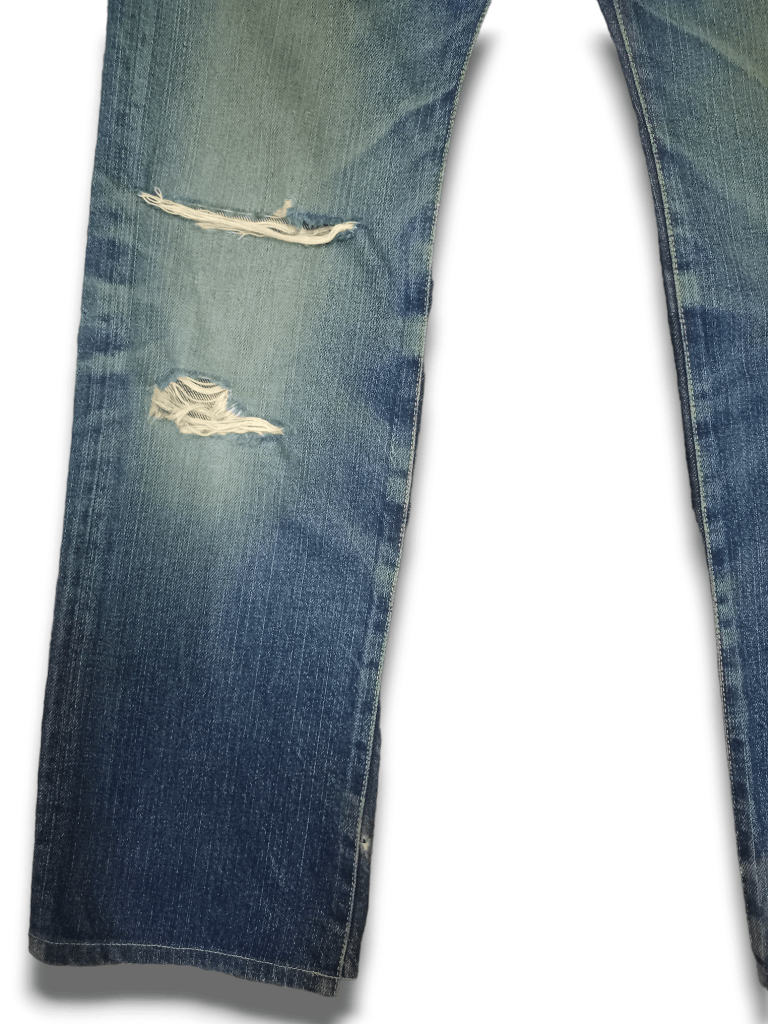 45rpm Vintage Japanese 45Rpm Mud Wash Distressed Loose Jeans Size US 26 / EU 42 - 7 Thumbnail