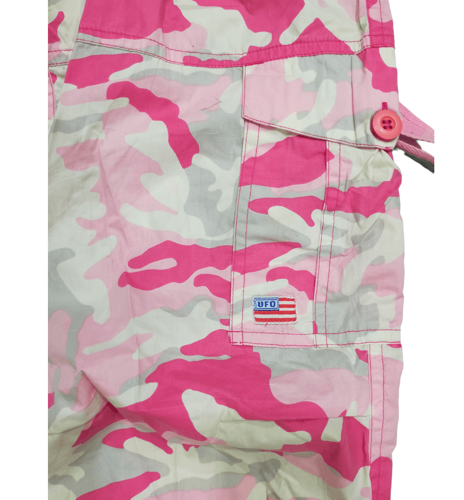 Japanese Brand × Vintage 🔥UFO PINK CAMOUFLAGE MILITARY CARGO PARACHUTE PANTS Size 31" - 7 Thumbnail