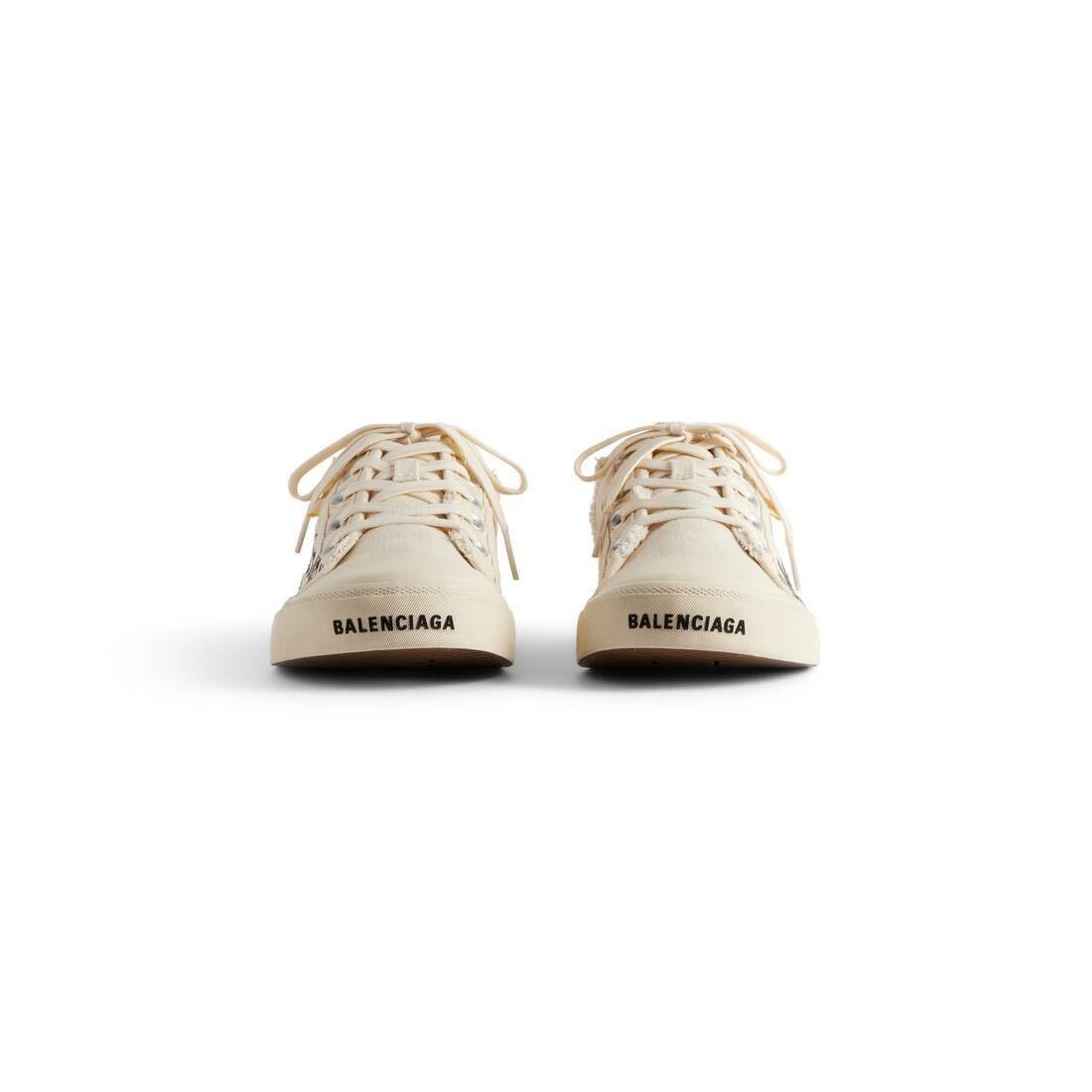 Balenciaga o1s1rm0725 Paris Mules in Beige Size US 6 / IT 36 - 3 Thumbnail