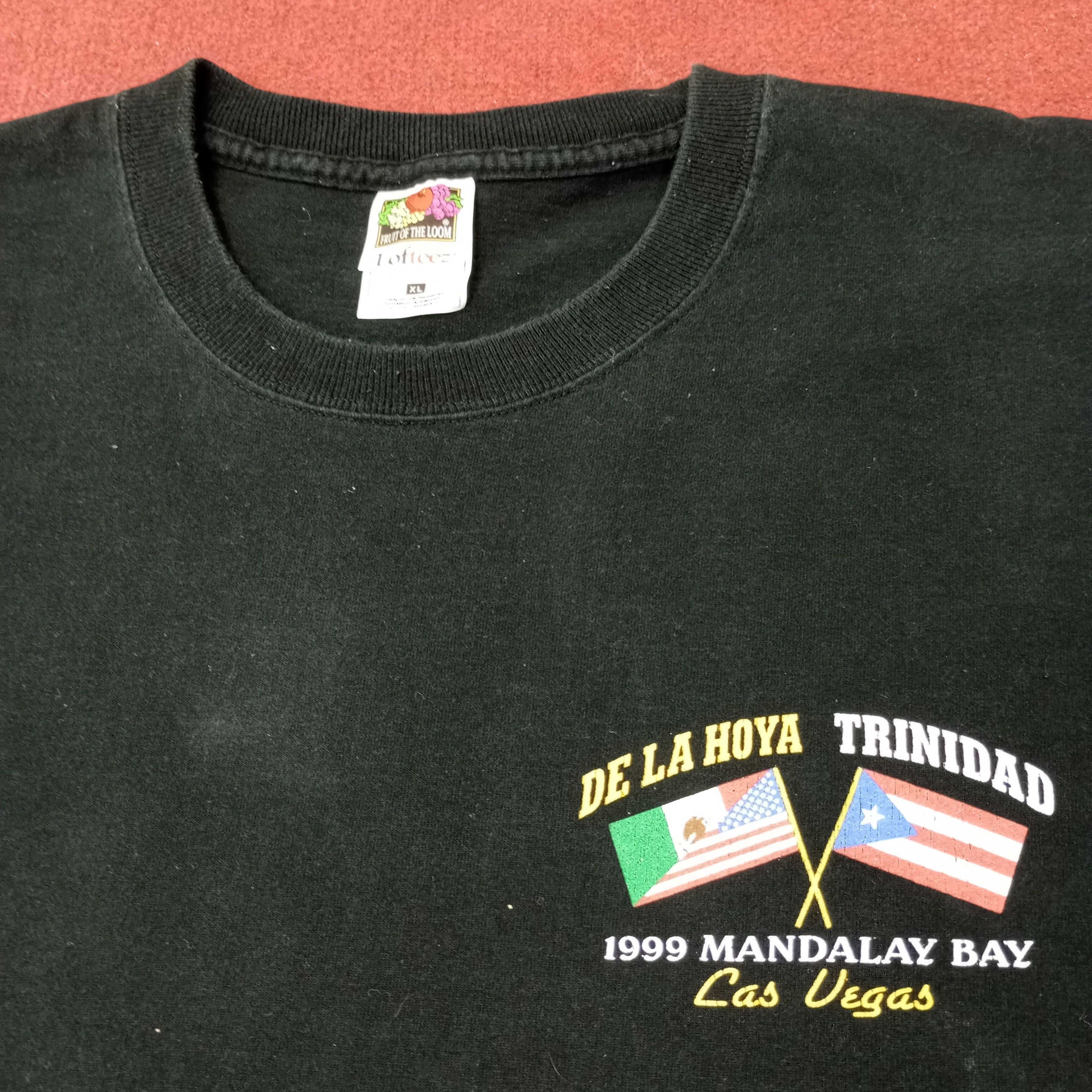 Fruit Of The Loom De La Hoya Trinidad Boxing 1999 Mandalay Bay Tshirt c249n54 Size US XXL / EU 58 / 5 - 4 Thumbnail