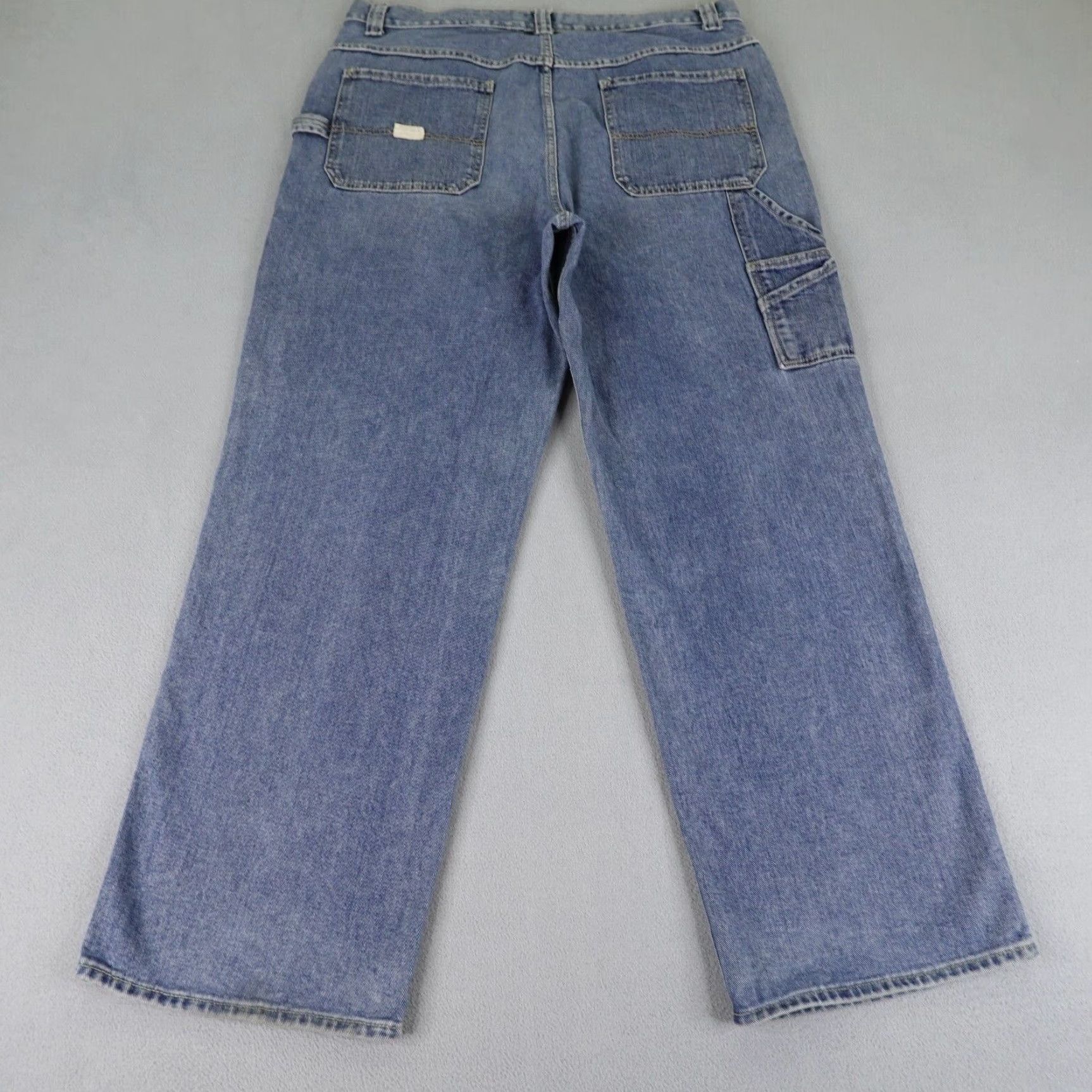 Old Navy VINTAGE Old Navy Jeans Mens 38x32 Blue Denim Wide-Leg Cotton Relaxed Fit Baggy Work Y2K Mens Size US 38 / EU 54 - 4 Thumbnail