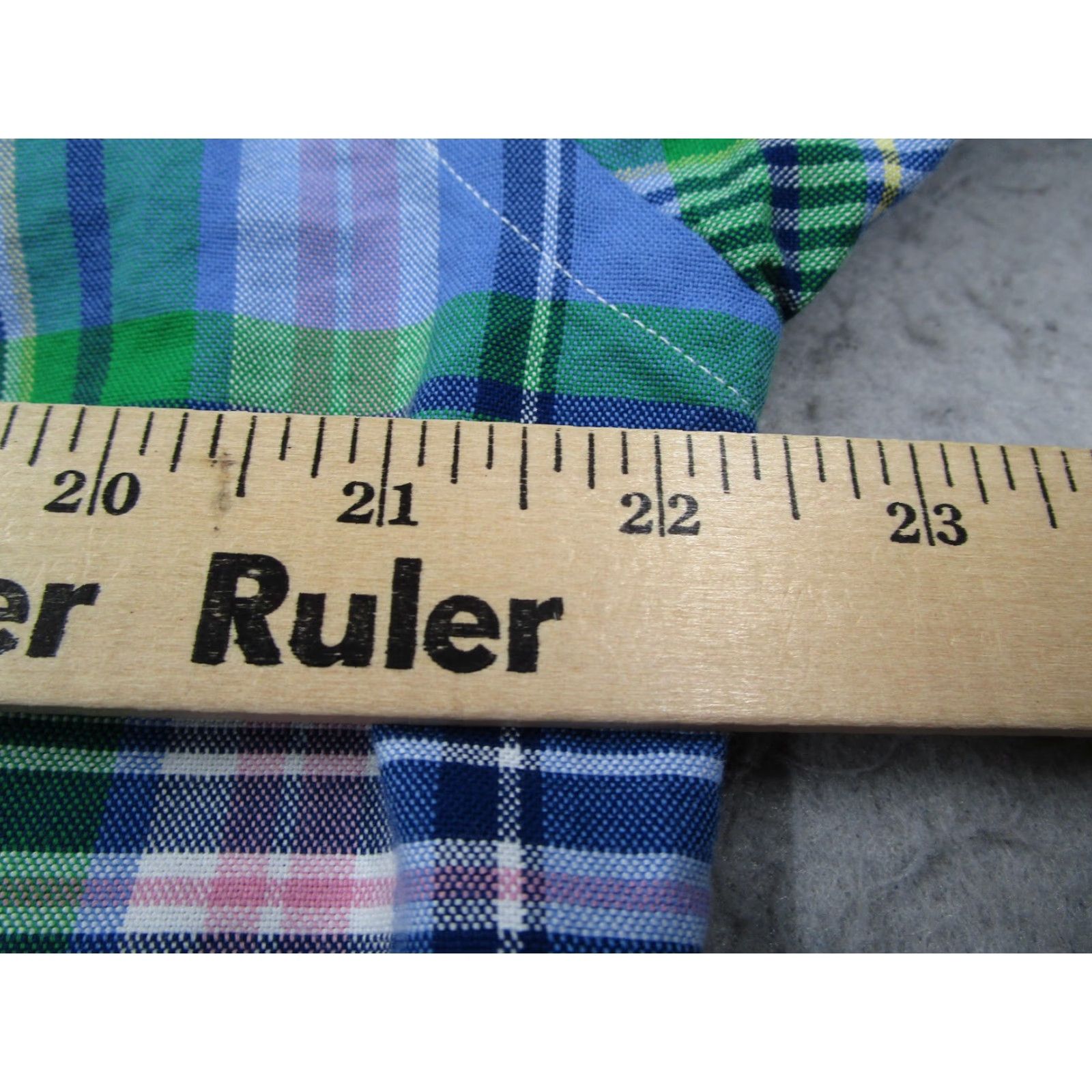 Ralph Lauren Ralph Lauren Shirt Mens M Blue Plaid Classic Fit Button-Down Long Sleeve Embroidered Polo Pony Cuff Hem Vintage? No Tag? (omit) Size US M / EU 48-50 / 2 - 6 Thumbnail