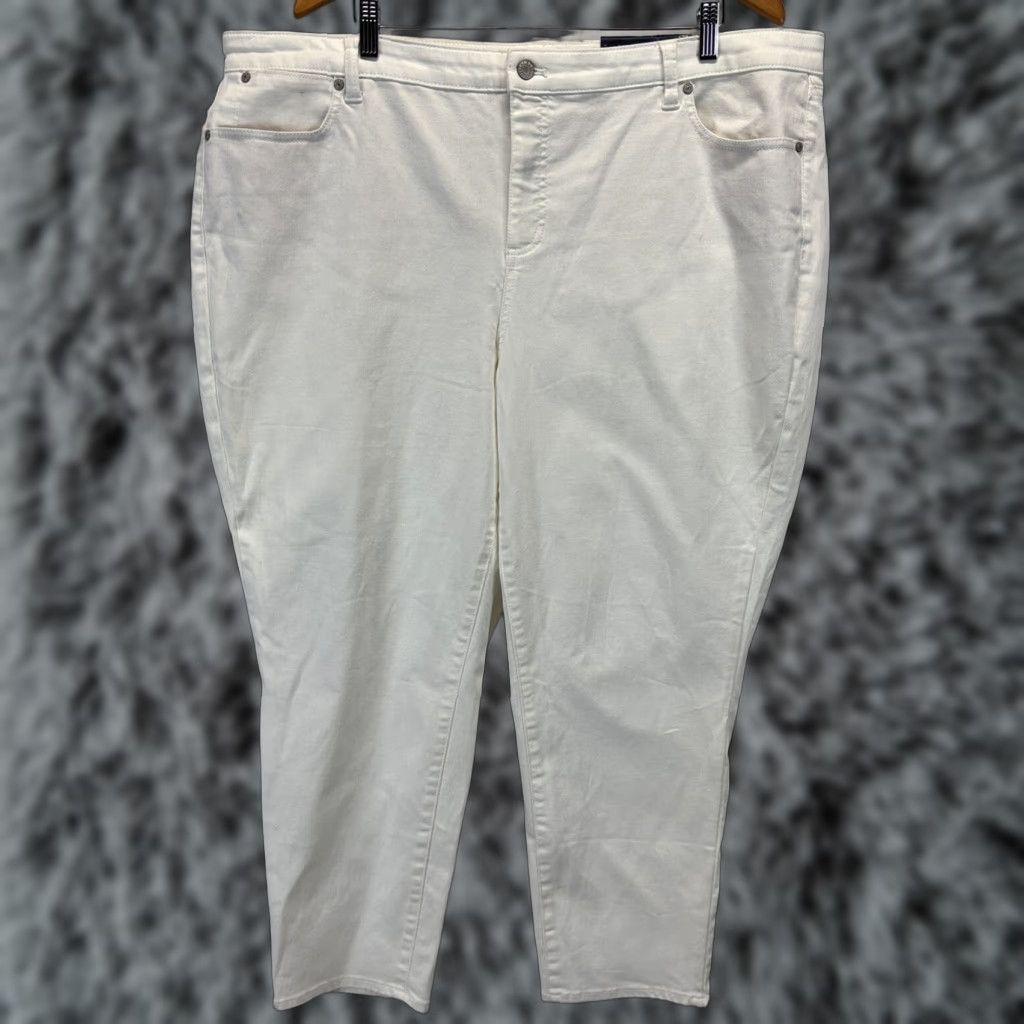 VINTAGE? No. But it's Talbots Flawless Slim Ankle Jeans 24W White Women’s Plus Size Jeans Slim Ankle White 24W Talbots Women’s Plus Size Jeans