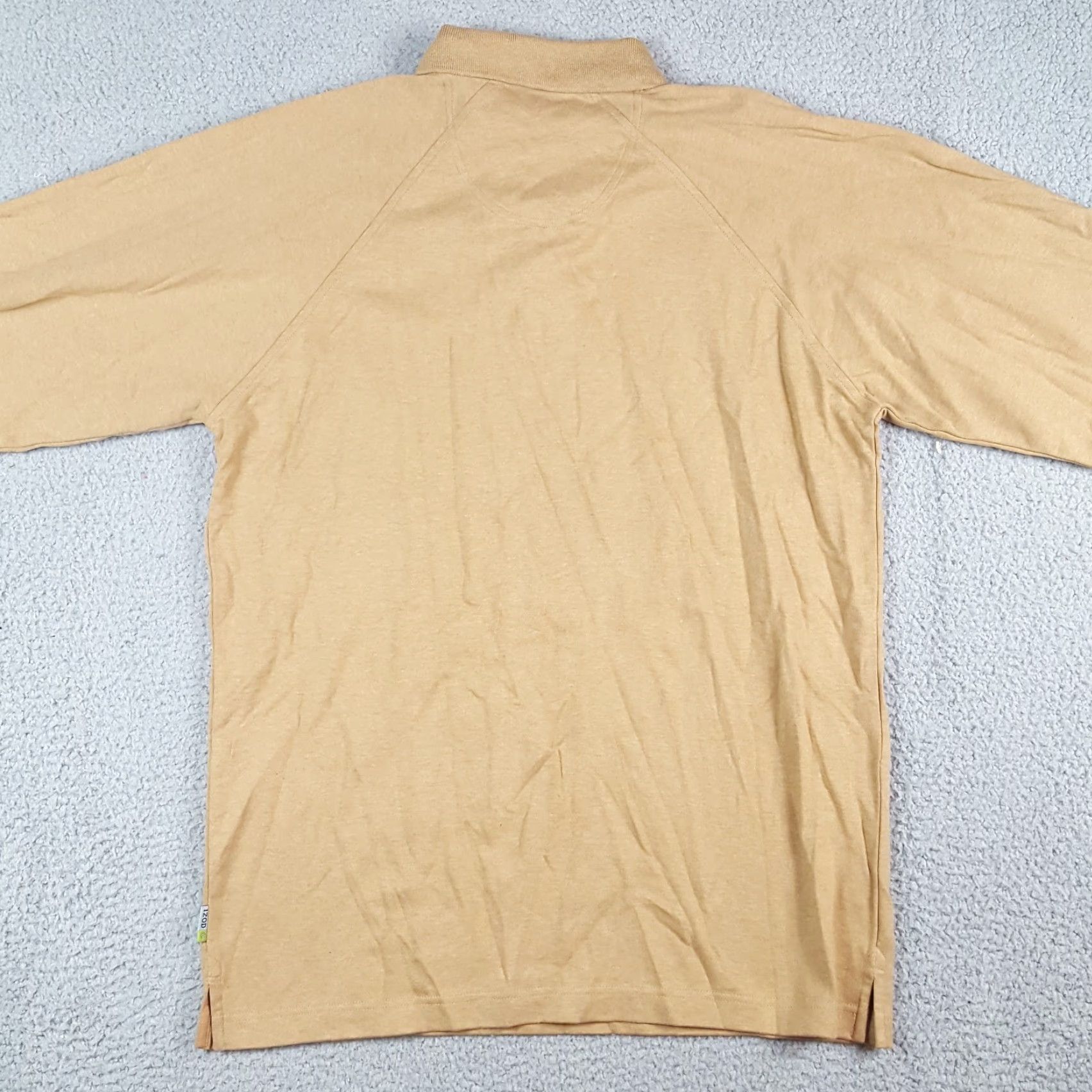 Izod VINTAGE IZOD Polo Shirt Raglan Long Sleeve Collared Knit 90s Preppy Brown Beige Khaki Mens Size M Size US M / EU 48-50 / 2 - 5 Thumbnail