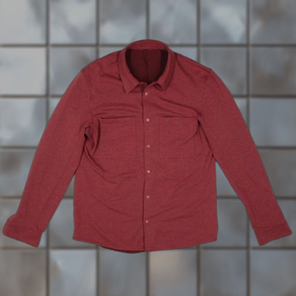 Lululemon Lululemon Shirt Mens Medium Red Long Sleeve Snap Front Performance Compatibility Shirt with Pockets Casual All Seasons Size US M / EU 48-50 / 2 - 1 Thumbnail