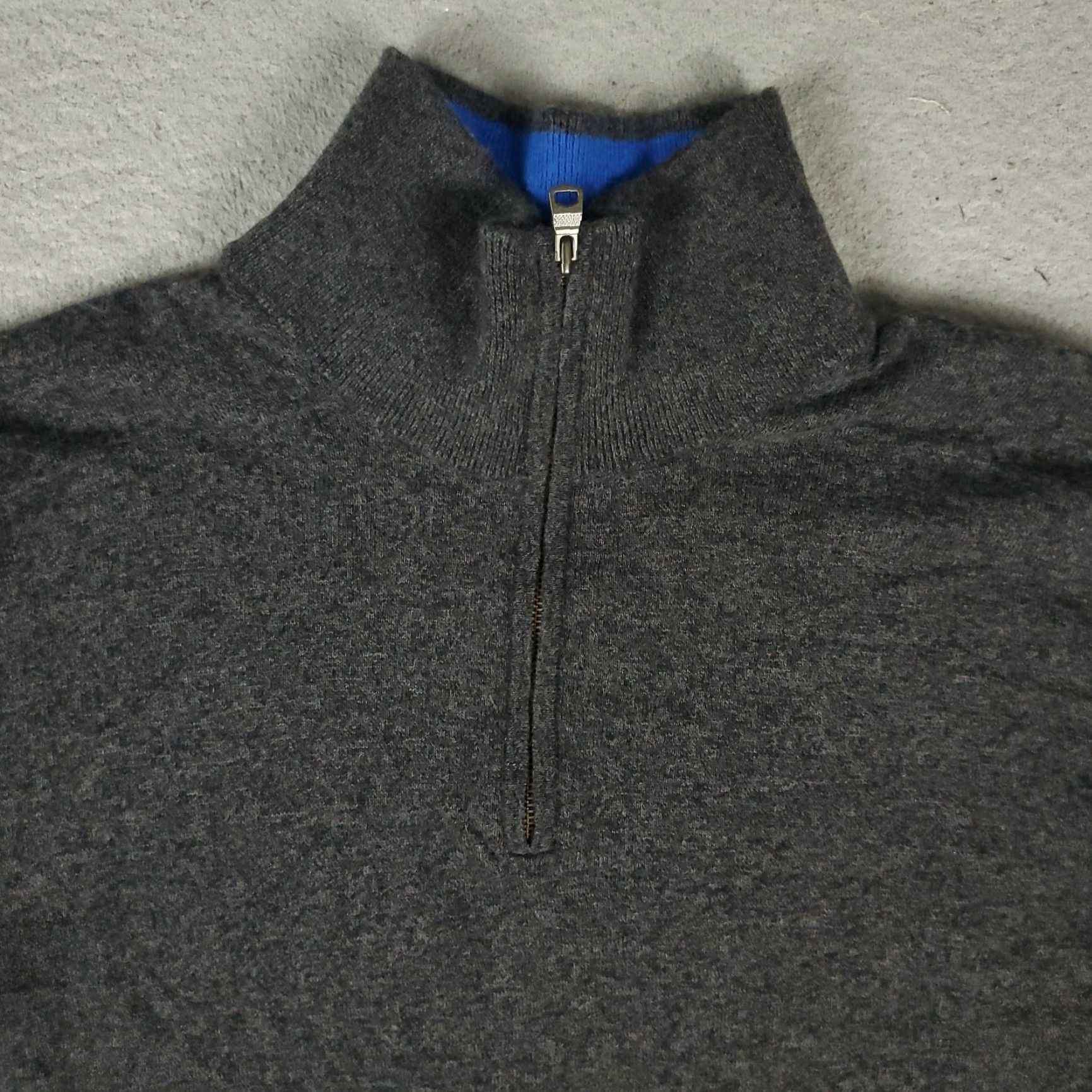 Banana Republic Banana Republic Sweater Mens Small Gray Cotton Cashmere 1/4 Zip Pullover Classic Modern Size US S / EU 44-46 / 1 - 2 Thumbnail