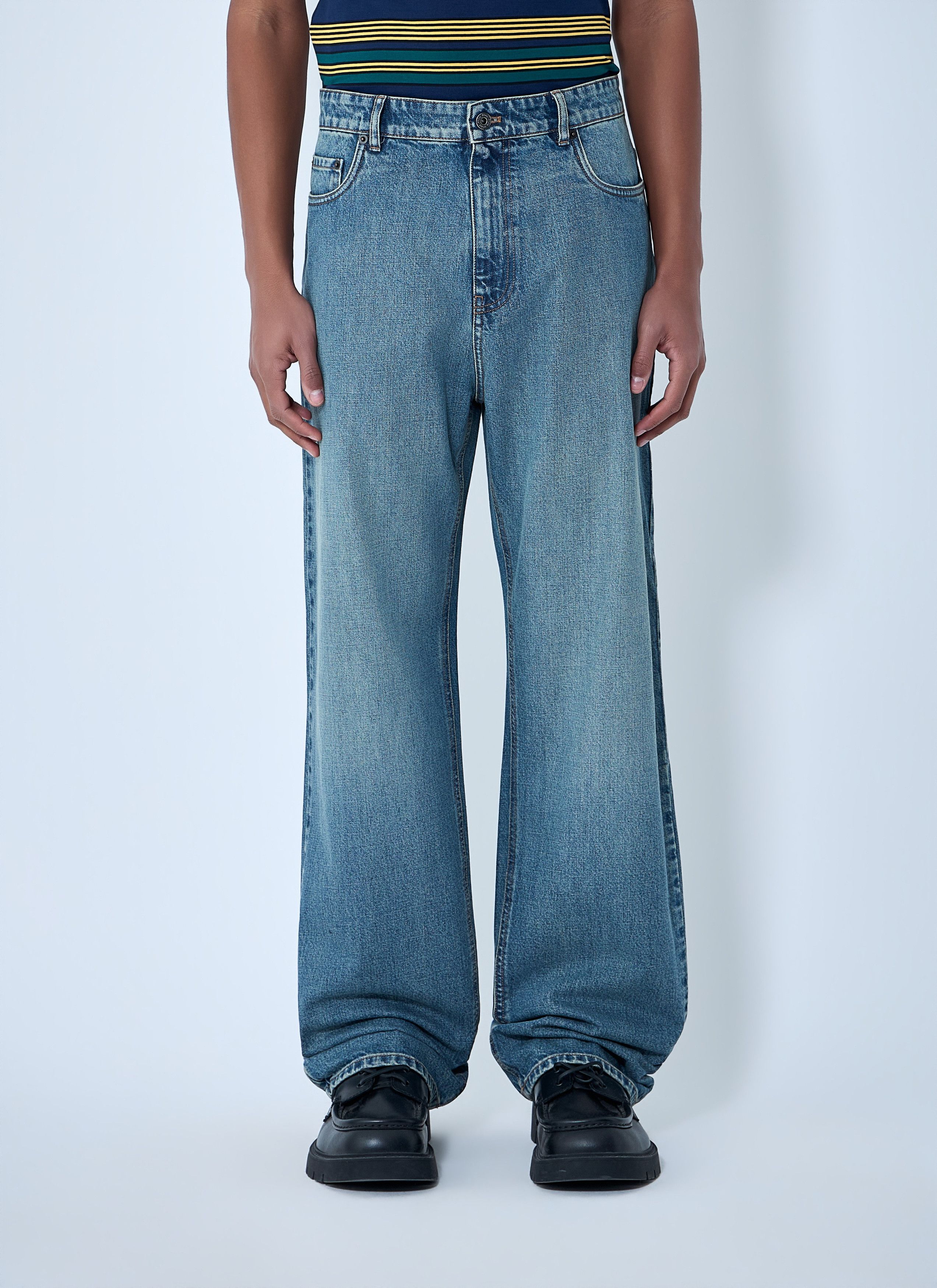 Miu Miu Wide-Leg Denim Jeans Size US 30 / EU 46 - 1 Thumbnail