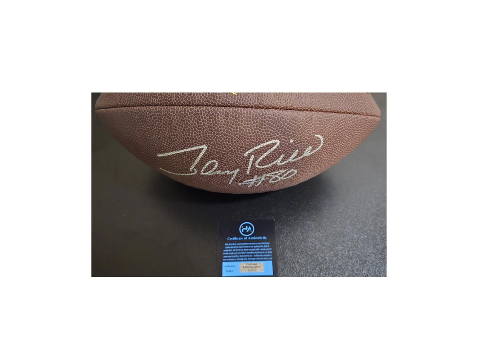 Other Jerry Rice Signed Football With Heritage COA Size ONE SIZE - 4 Thumbnail