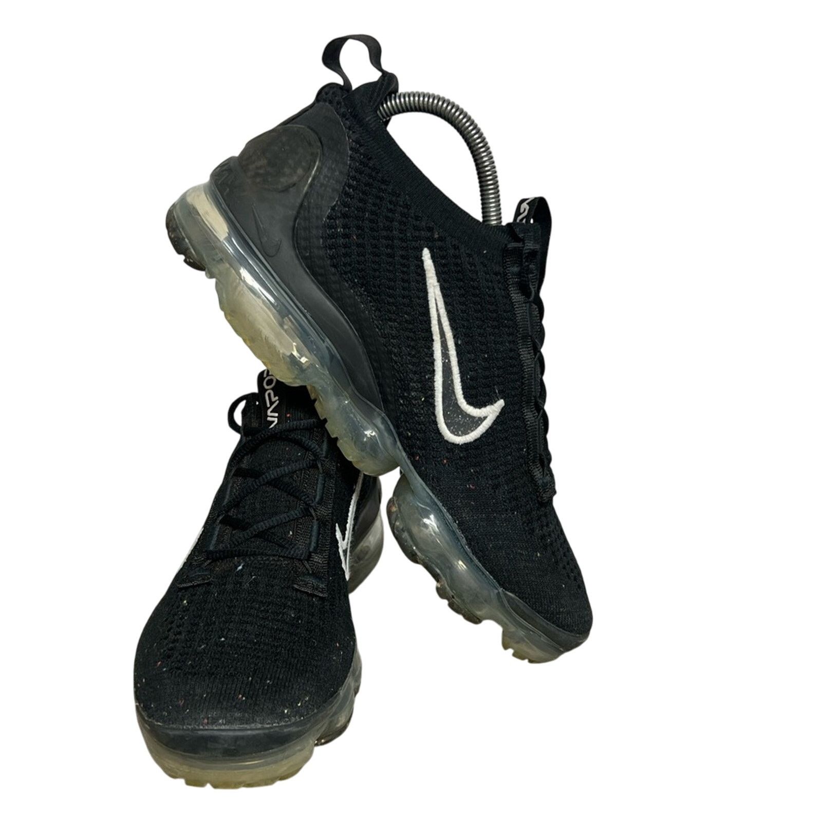Nike Women's Nike Air Vapormax 2021 FK Flyknit Black Silver 8.5 Size US 8.5 / IT 38.5 - 3 Thumbnail
