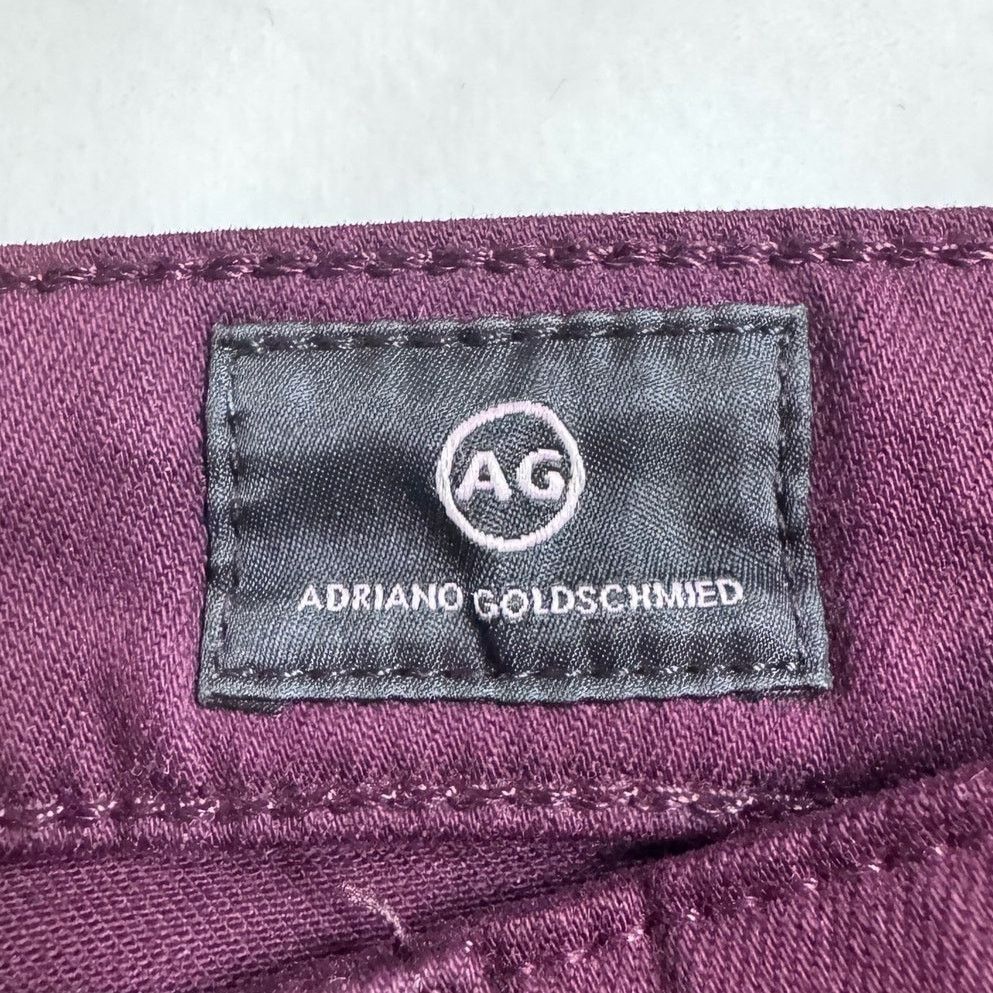 AG Adriano Goldschmied Adriano Goldschmied AG Farrah High-Rise Skinny Jeans Maroon Size 26" / US 2 / IT 38 - 3 Thumbnail