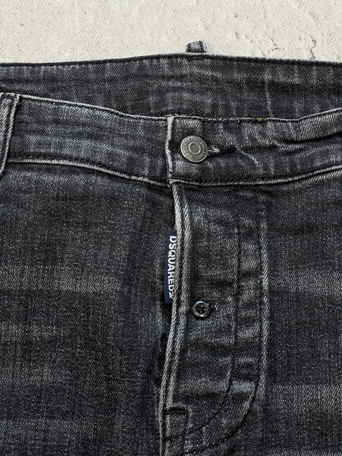 Dsquared2 Vintage slim Dsquared 2 slim black distressed jeans pants Size US 36 / EU 52 - 5 Thumbnail