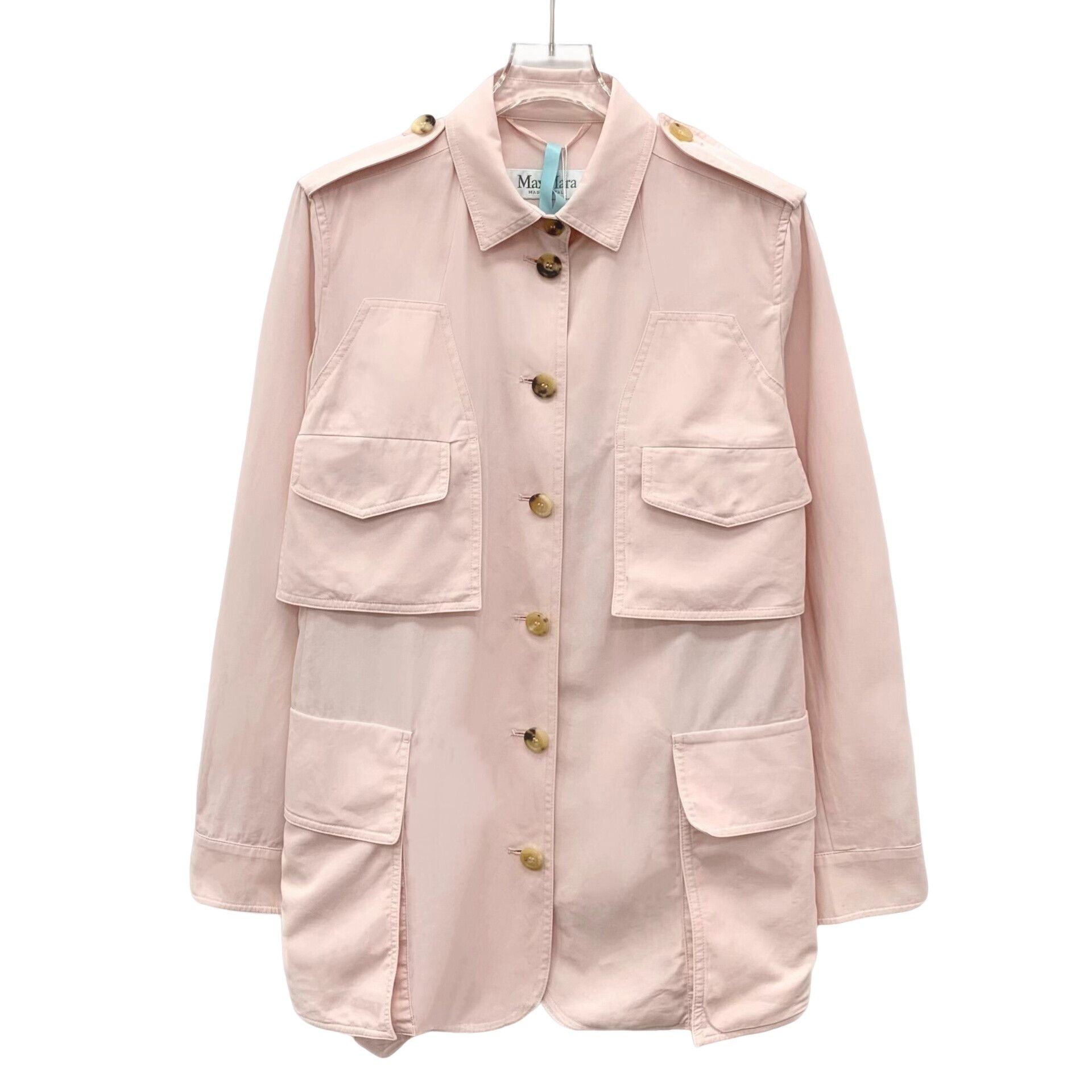 Max Mara Max Mara Pink Cotton Belted Jacket Size IT 42 Size M / US 6-8 / IT 42-44 - 1 Thumbnail