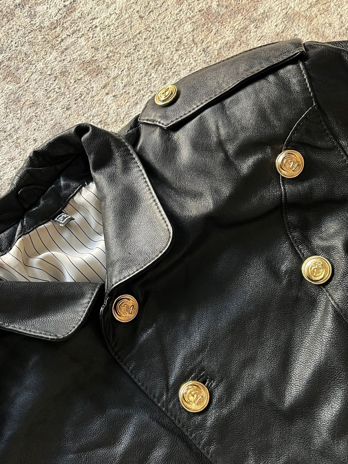 Other Vintage 1980's - 1990's Sz M Leather Jacket Black Rare Size M / US 6-8 / IT 42-44 - 12 Thumbnail