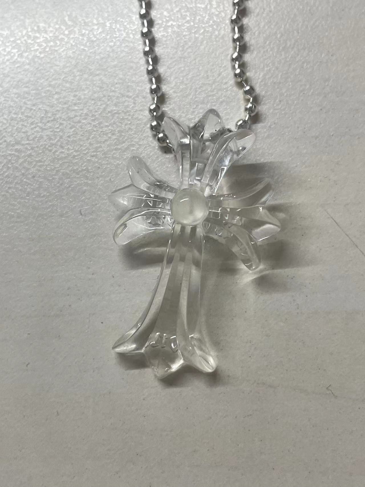 Chrome Hearts Chrome Hearts Resin Cross Pendant Ball Chain Necklace Size ONE SIZE - 8 Thumbnail