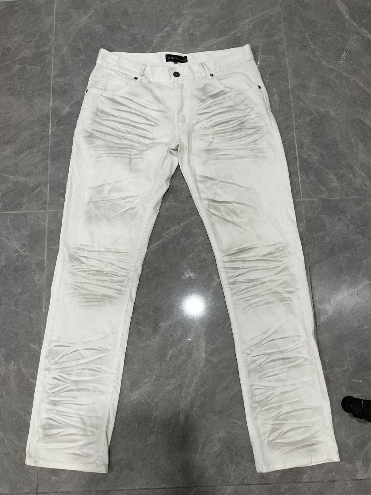 In The Attic × Japanese Brand Vintage In the Attic Homme Tornado Mart Black Denim Jeans Size US 32 / EU 48 - 1 Thumbnail
