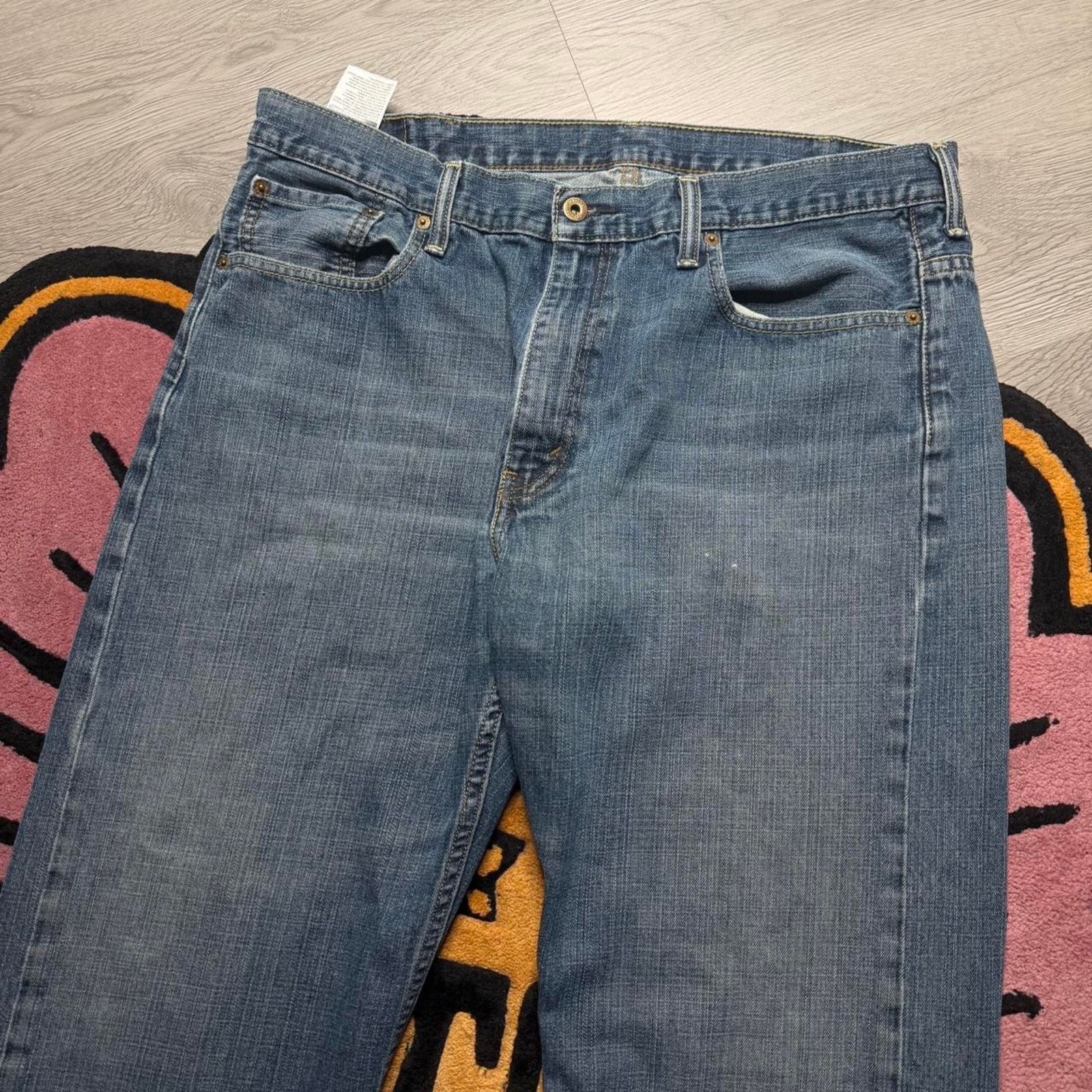 Levi's Levi’s Strauss 569 Loose Straight Stone Wash Denim Jeans Size US 38 / EU 54 - 2 Thumbnail