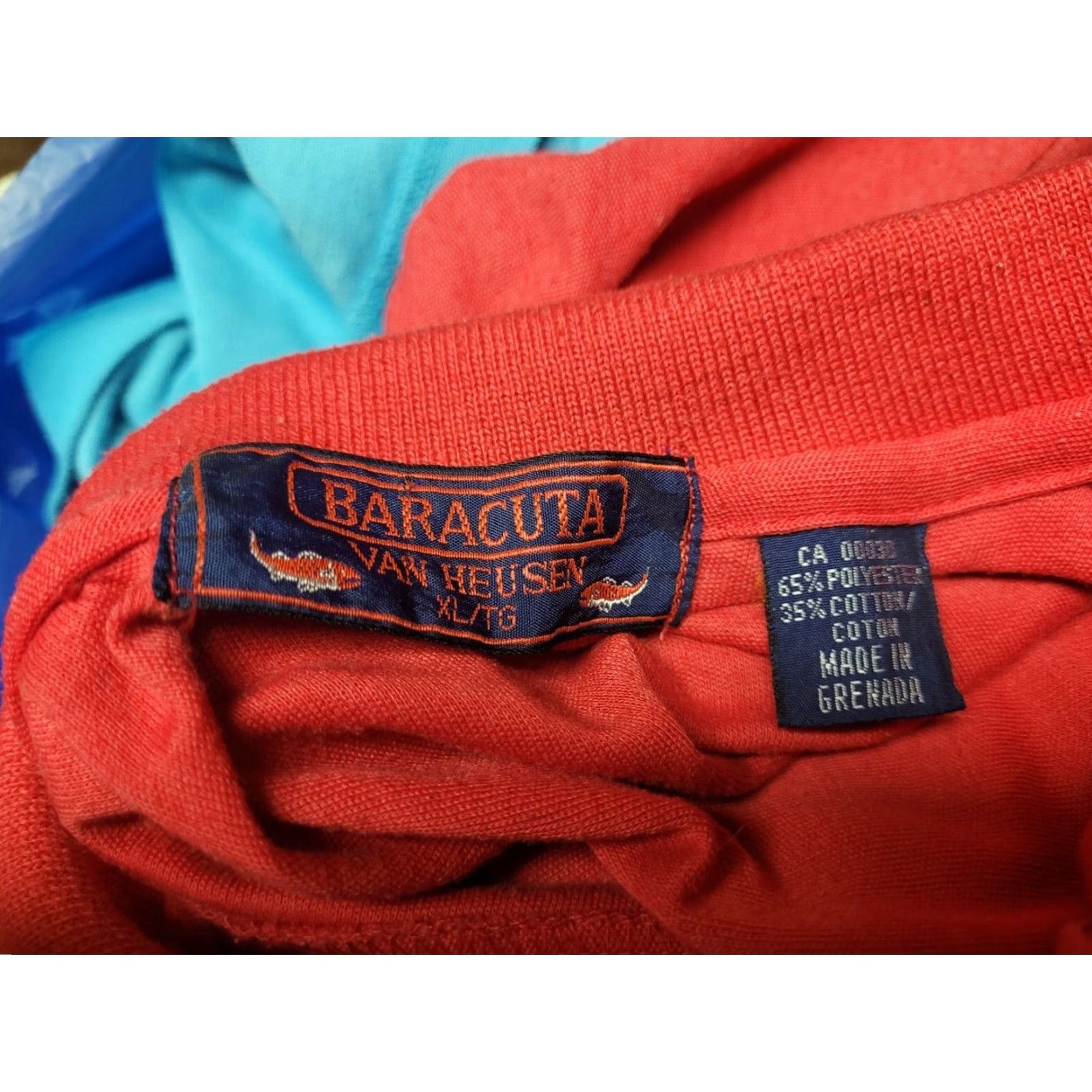 Baracuta VINTAGE Baracuta Polo Shirt XL Red Men Polo 70s Fish Golf Shirt Size US XL / EU 56 / 4 - 5 Thumbnail