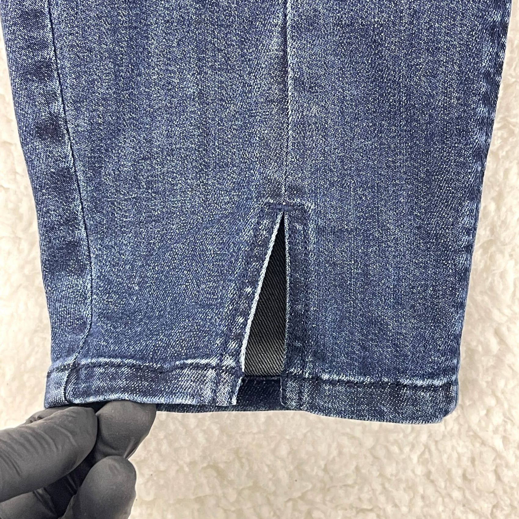 J. Jill J. Jill Jeans Womens 10 Blue Denim Front-Slit Ankle Mid Rise Authentic Fit Modern Bohemian City Preppy Regular Womens Jeans 10 Blue Denim Size 32" / US 10 / IT 46 - 4 Thumbnail