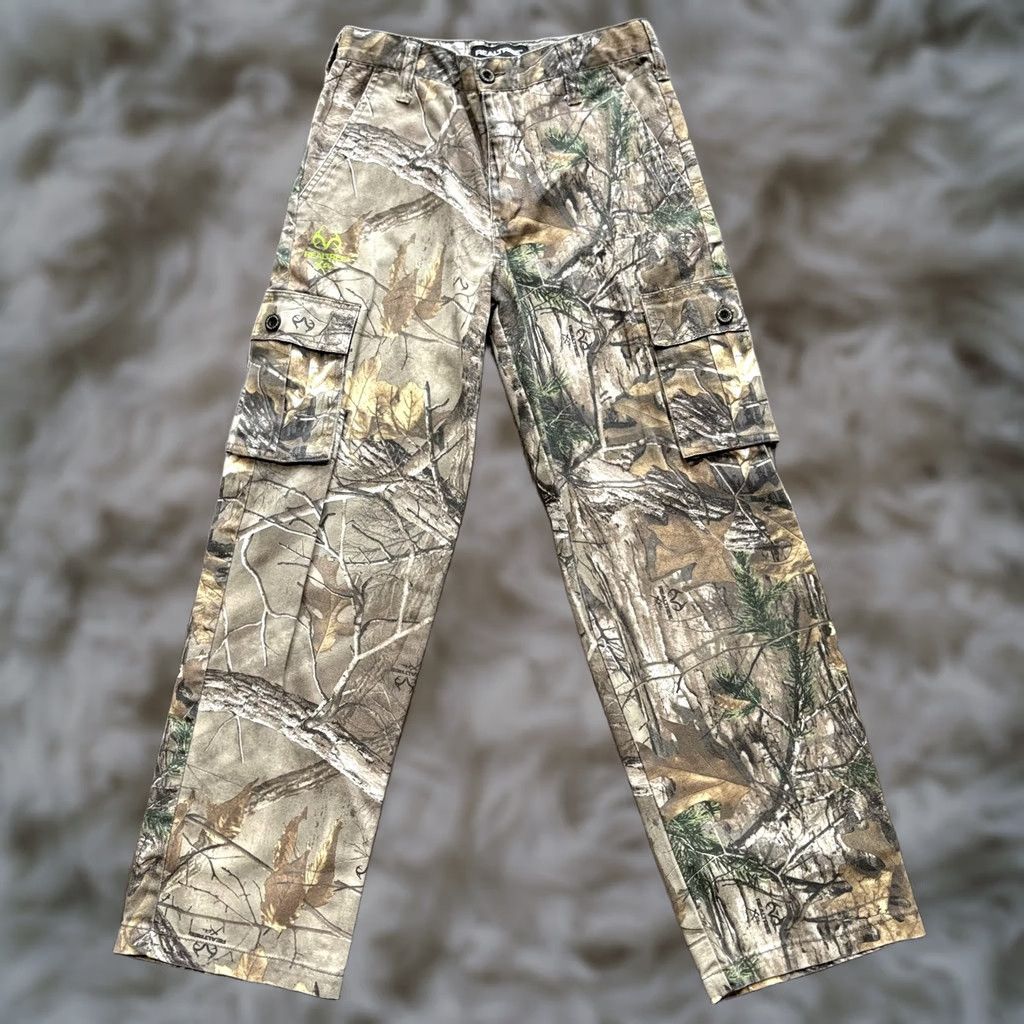 Realtree Vintage Realtree Camo Camouflage Cargo Pants 28x28 Brown Twill Hunting Pockets Size 28" / US 6 / IT 42 - 1 Thumbnail