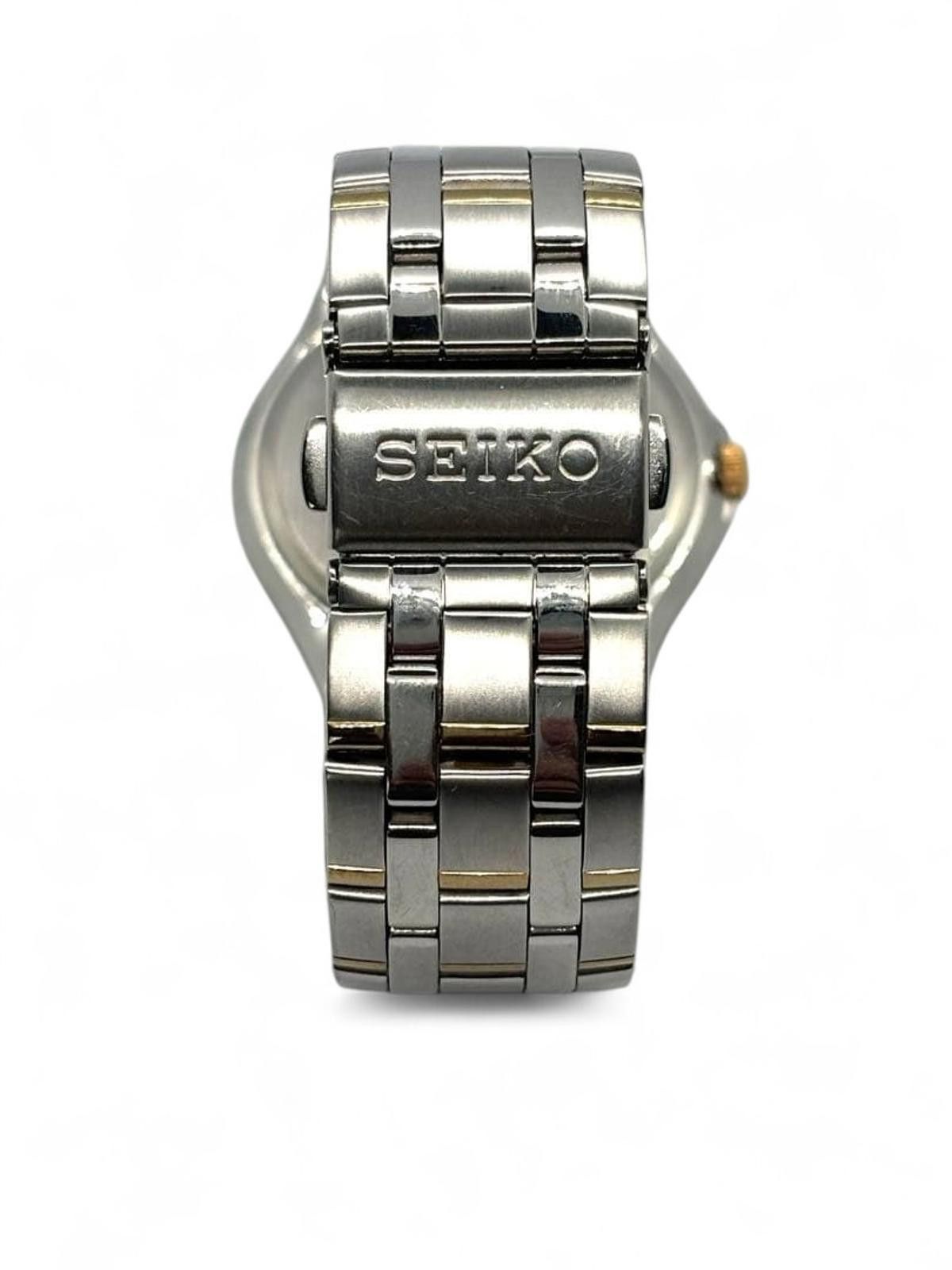Seiko Seiko - Stainless Steel Men's Watch with Gold Accents Size ONE SIZE - 6 Thumbnail