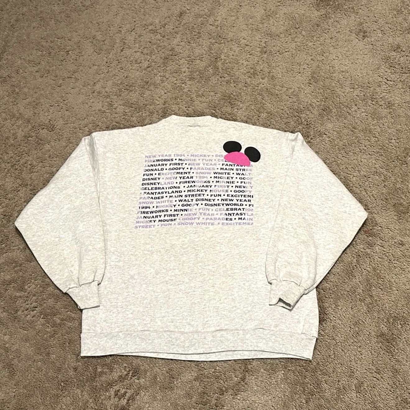 Disney VINTAGE Disney World Sweatshirt Mens XL 1994 Mickey Mouse Gray 90s Pullover Size US XL / EU 56 / 4 - 5 Thumbnail