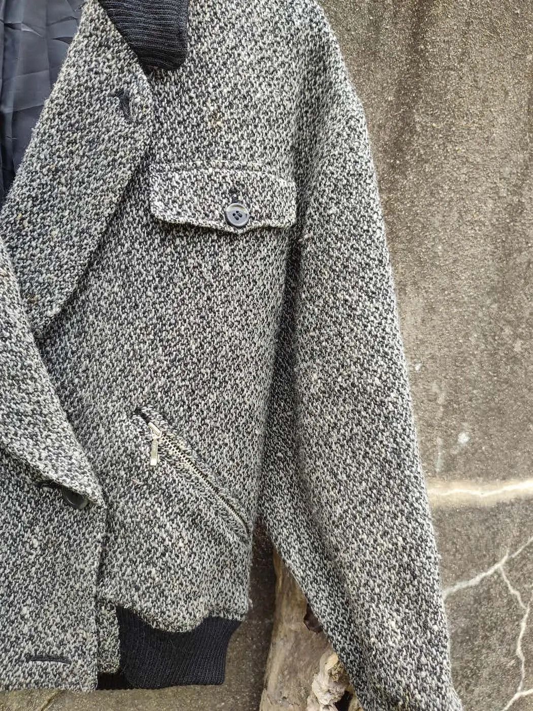 Japanese Brand NEJUIN Wool Blend Cropped Double-Breasted Bomber Jacket Size US M / EU 48-50 / 2 - 3 Thumbnail