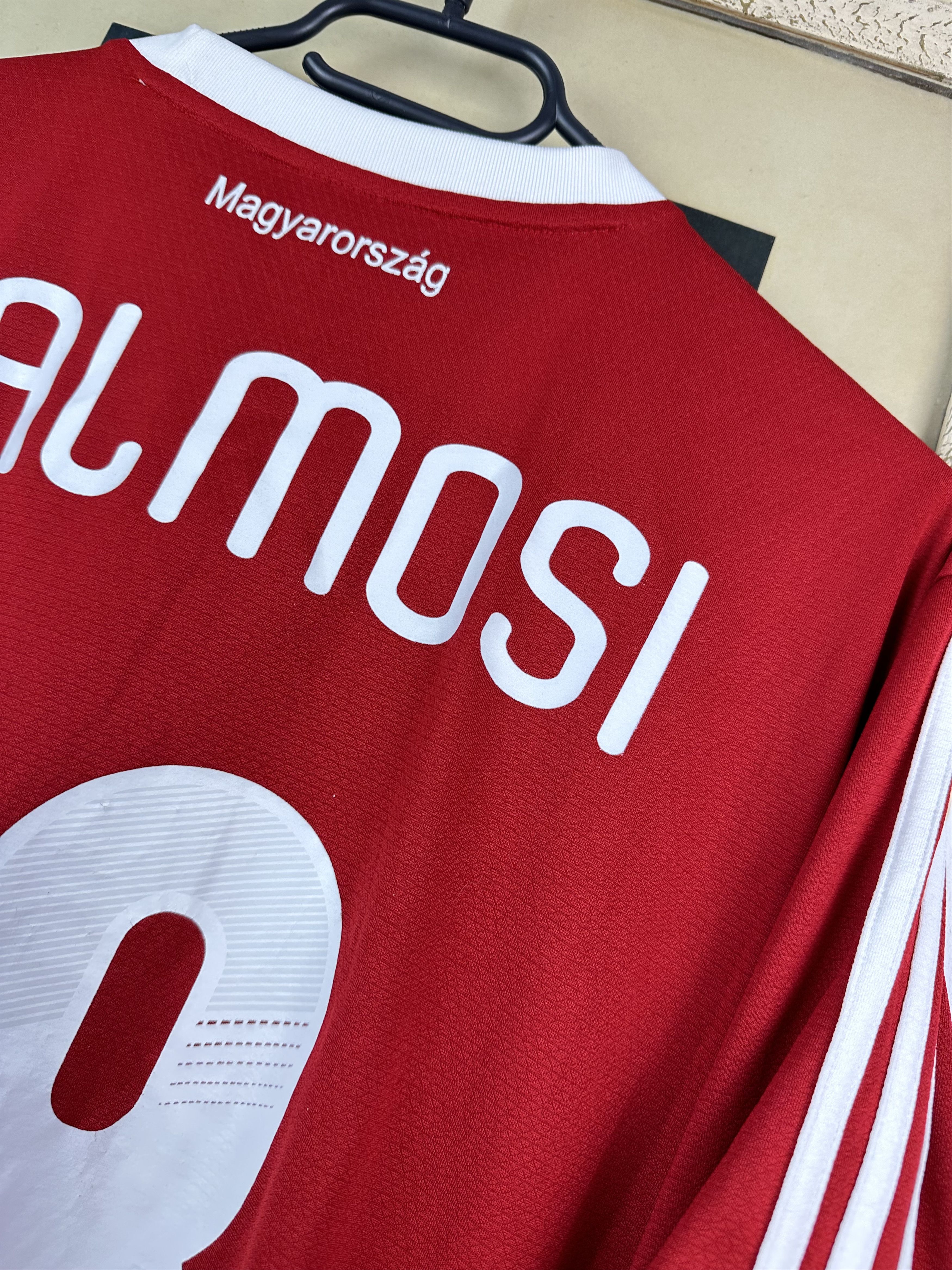 Adidas Hungary football shirt 2012 Soccer #18 Halmosi Adidas Jersey Size US XL / EU 56 / 4 - 15 Thumbnail