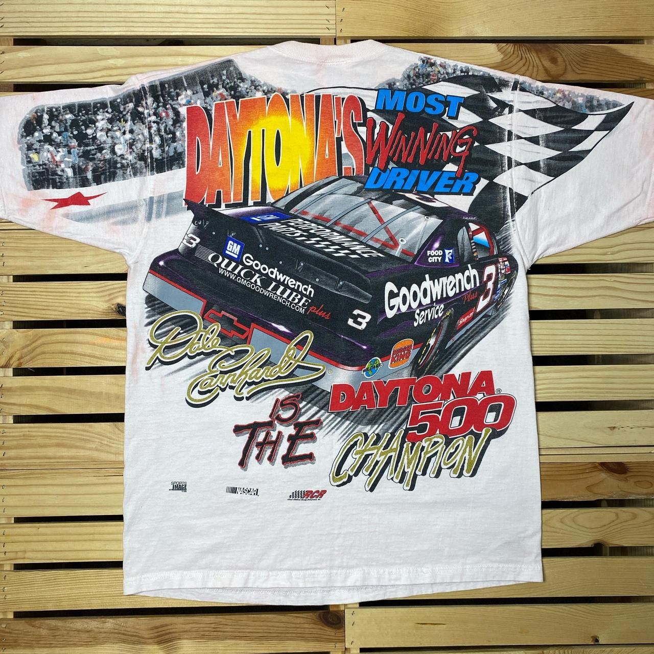 NASCAR Vintage NASCAR Dale Earnhardt Pink AOP Racing Tee Size Large Size US L / EU 52-54 / 3 - 2 Thumbnail