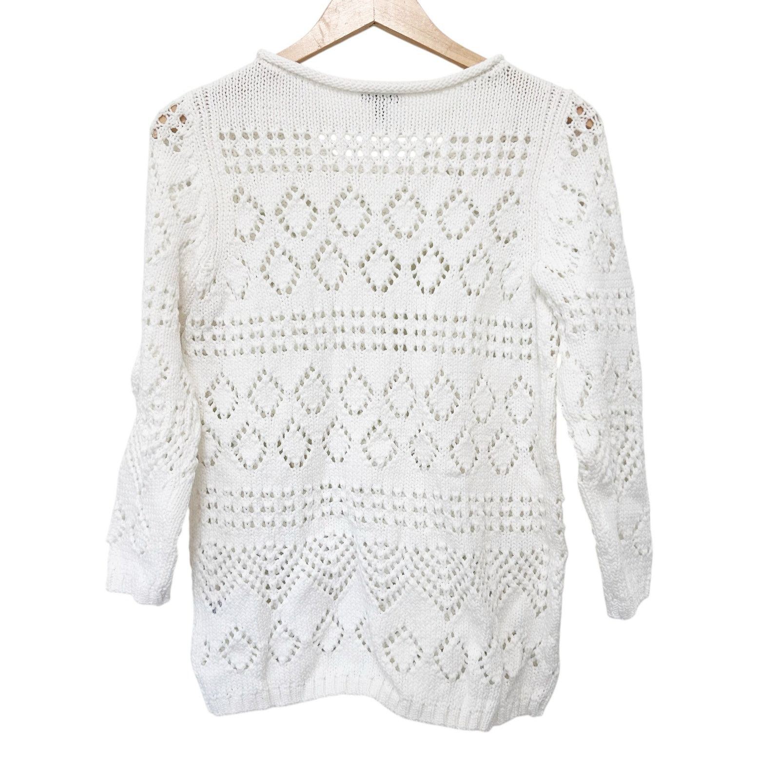 Other Talbots White Open Knit Sweater Sz S Size S / US 4 / IT 40 - 4 Thumbnail