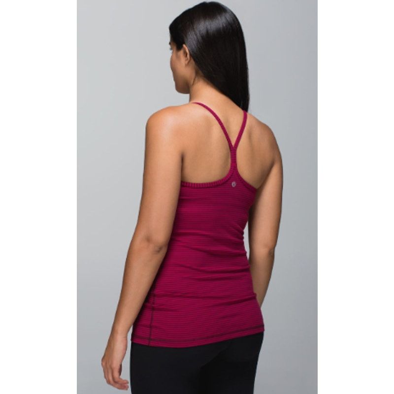 Lululemon Lululemon Power Y Tank *Luon Hyper Stripe Bumble Berry SZ 6 Size M / US 6-8 / IT 42-44 - 2 Thumbnail