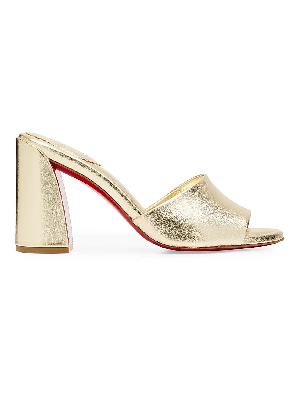 Christian Louboutin os11x0526 Jane 85mm Mules Sandals in Gold Size US 9 / IT 39 - 1 Preview