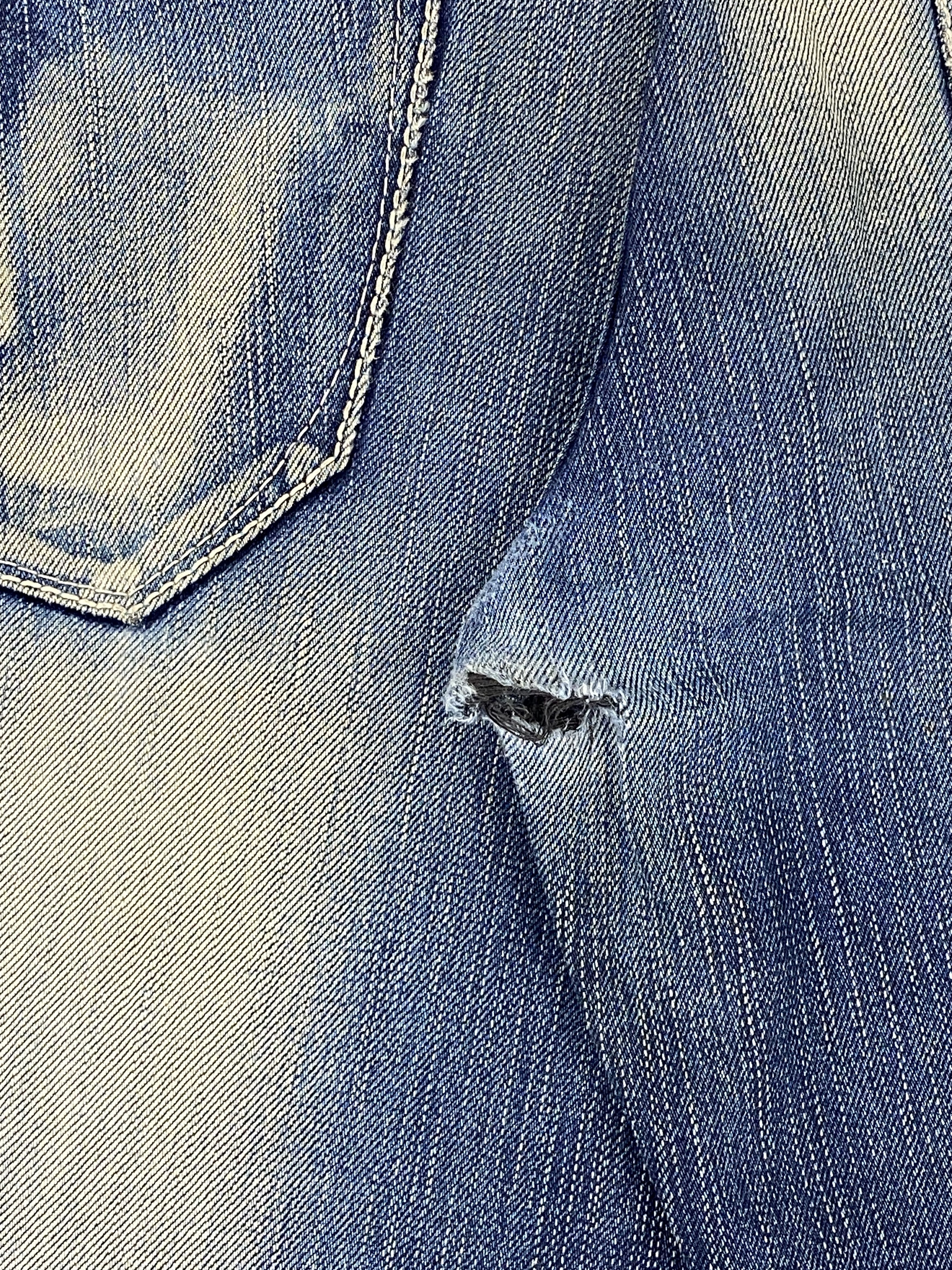 Japanese Brand × Vanquish × Vintage Vintage 90s Vanquish Gold Faded Blue Patch Work Jeans Size US 33 - 15 Thumbnail