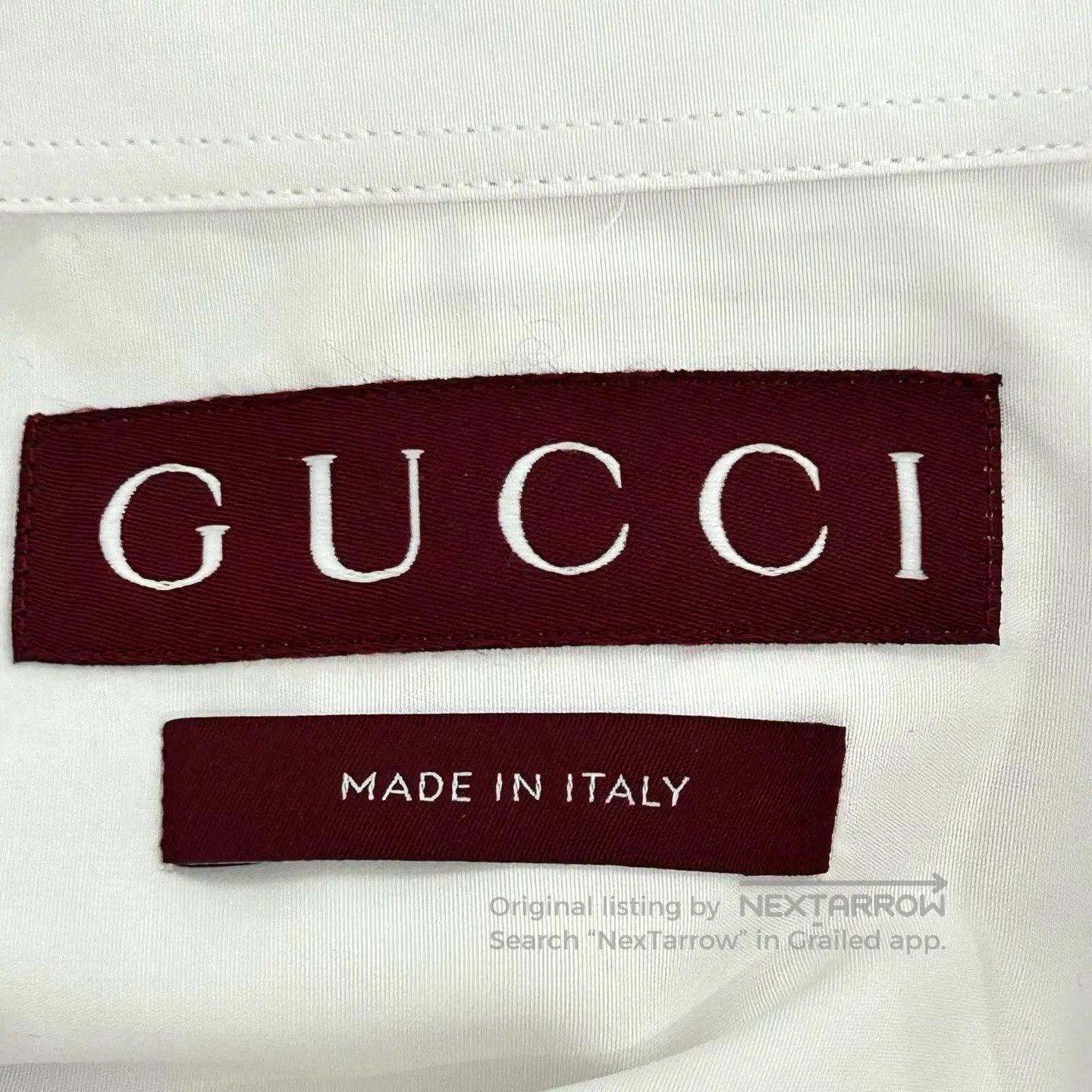 Gucci Guicci Striped collar long-sleeved white shirt Size US XXS / EU 40 - 3 Thumbnail