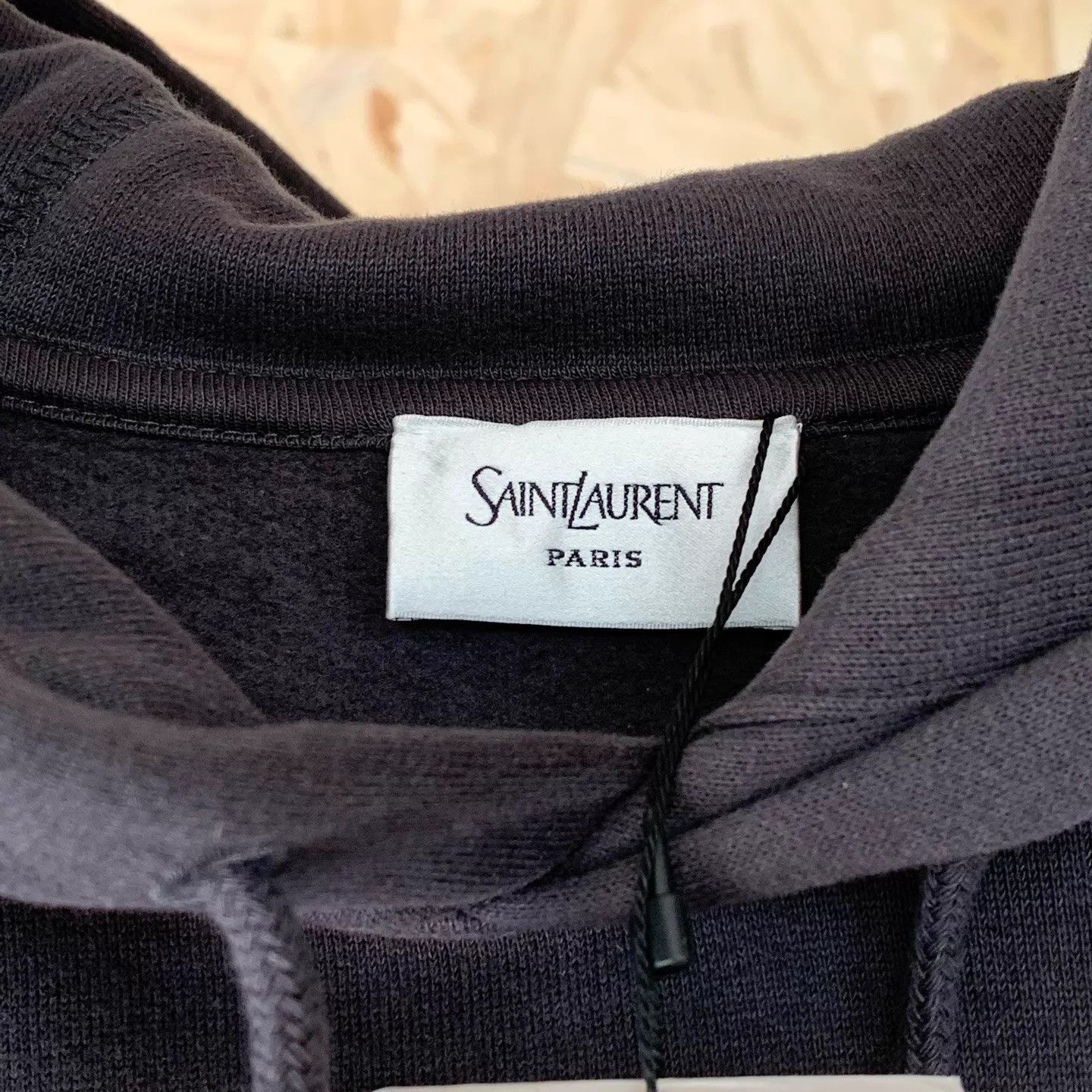 Saint Laurent Paris SAINT LAURENT Men's Fleece Embroidered Kangaroo Hoodie XL Size US XL / EU 56 / 4 - 2 Thumbnail