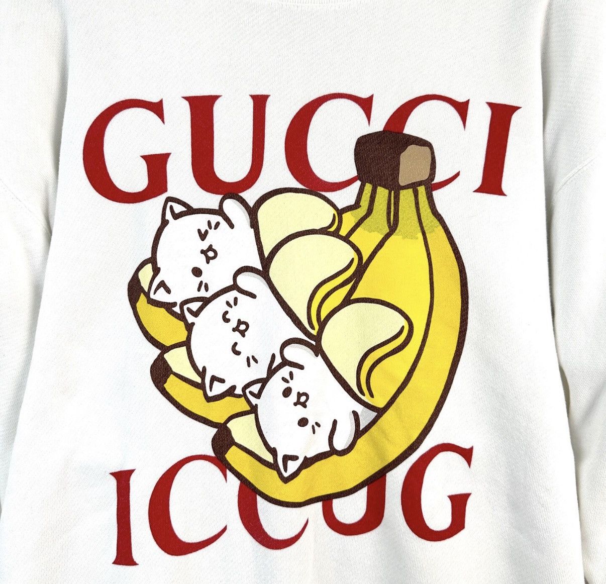 Gucci Gucci x Banany White Banana Cat Sweatshirt K12 Size S / US 4 / IT 40 - 4 Thumbnail