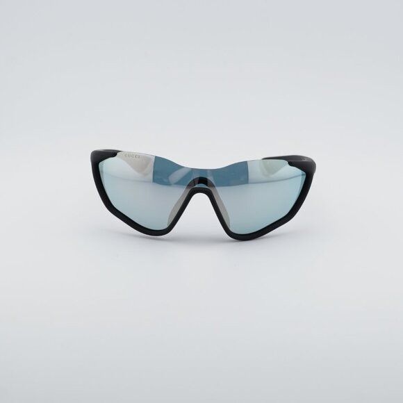 Gucci Gucci GG2018S 001 Sunglasses Matte Black Shield Frame, Smoke Size ONE SIZE - 2 Thumbnail