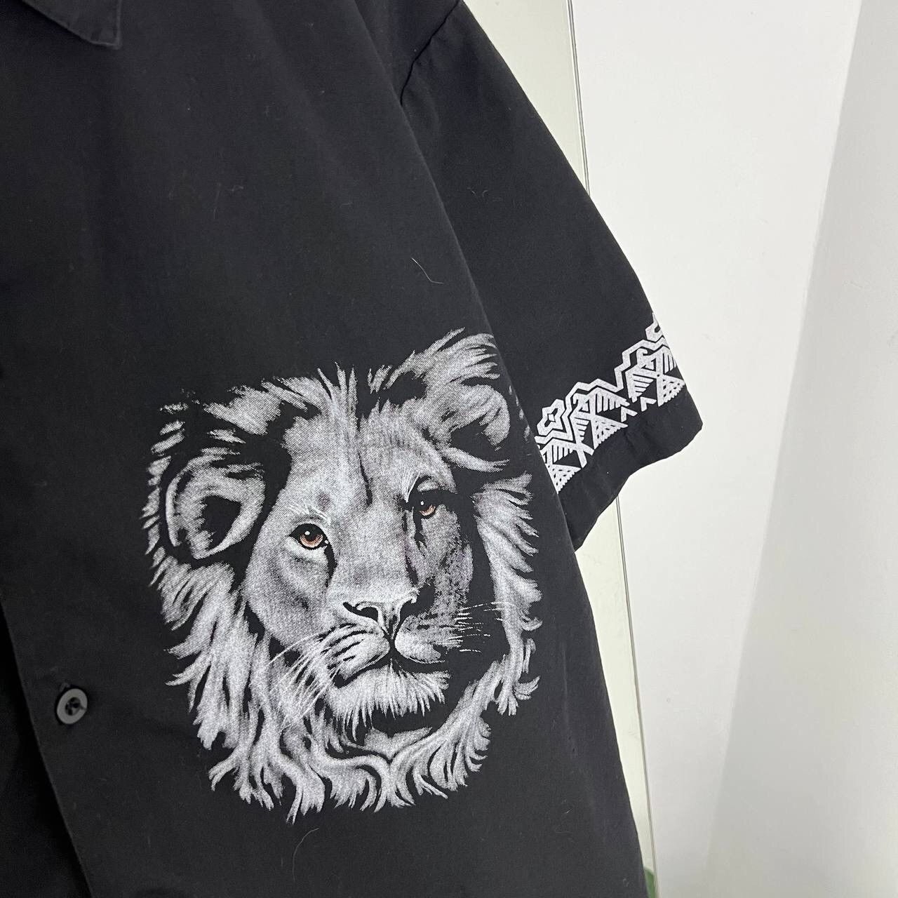 Vintage Lion Vintage Shorts Sleeve Shirt Big Print Y2k Style Size US XXL / EU 58 / 5 - 3 Thumbnail