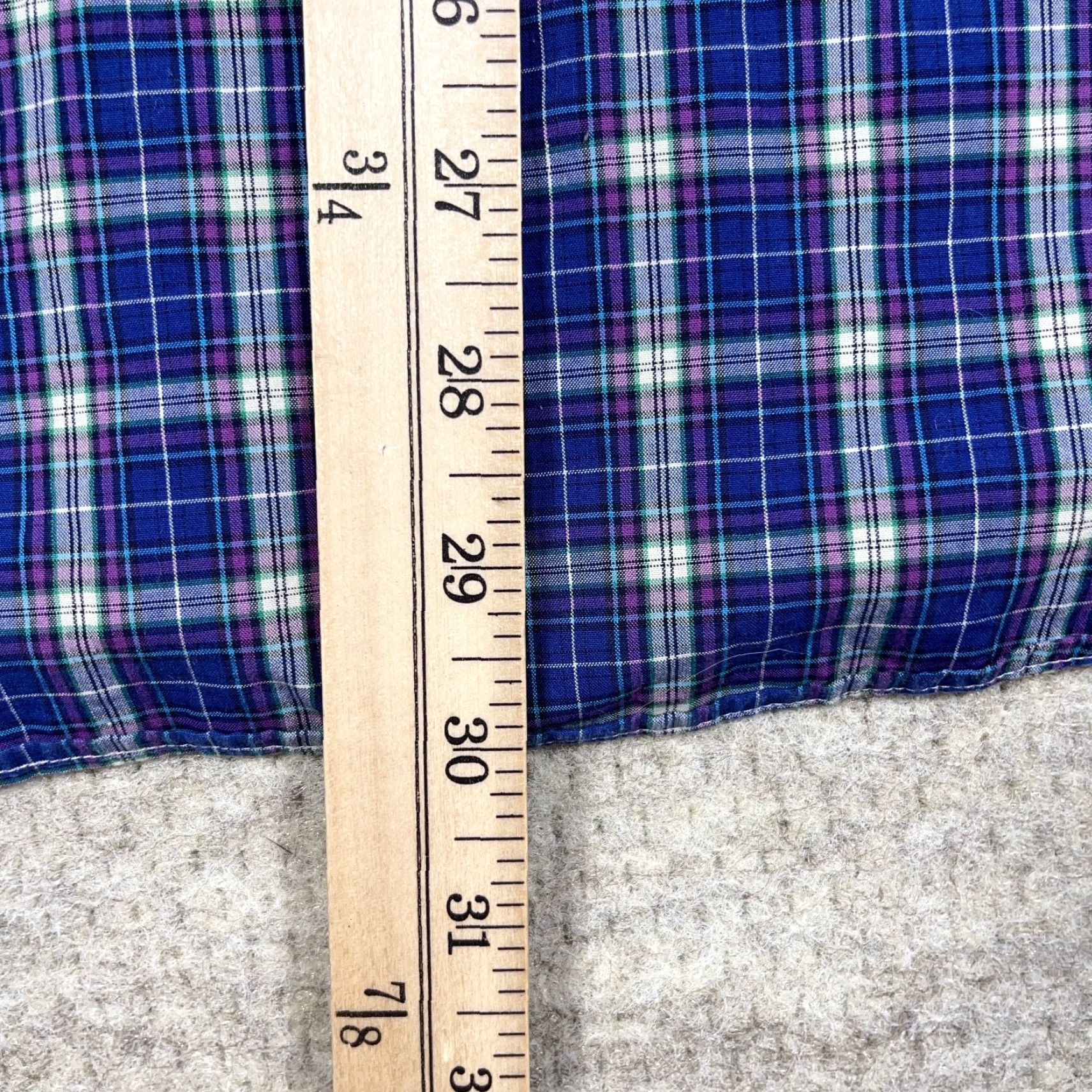 Ralph Lauren Ralph Lauren Shirt Men XL Custom Fit Blue Plaid Button-Up Tartan Dress Poplin Regular Size 46R - 7 Thumbnail