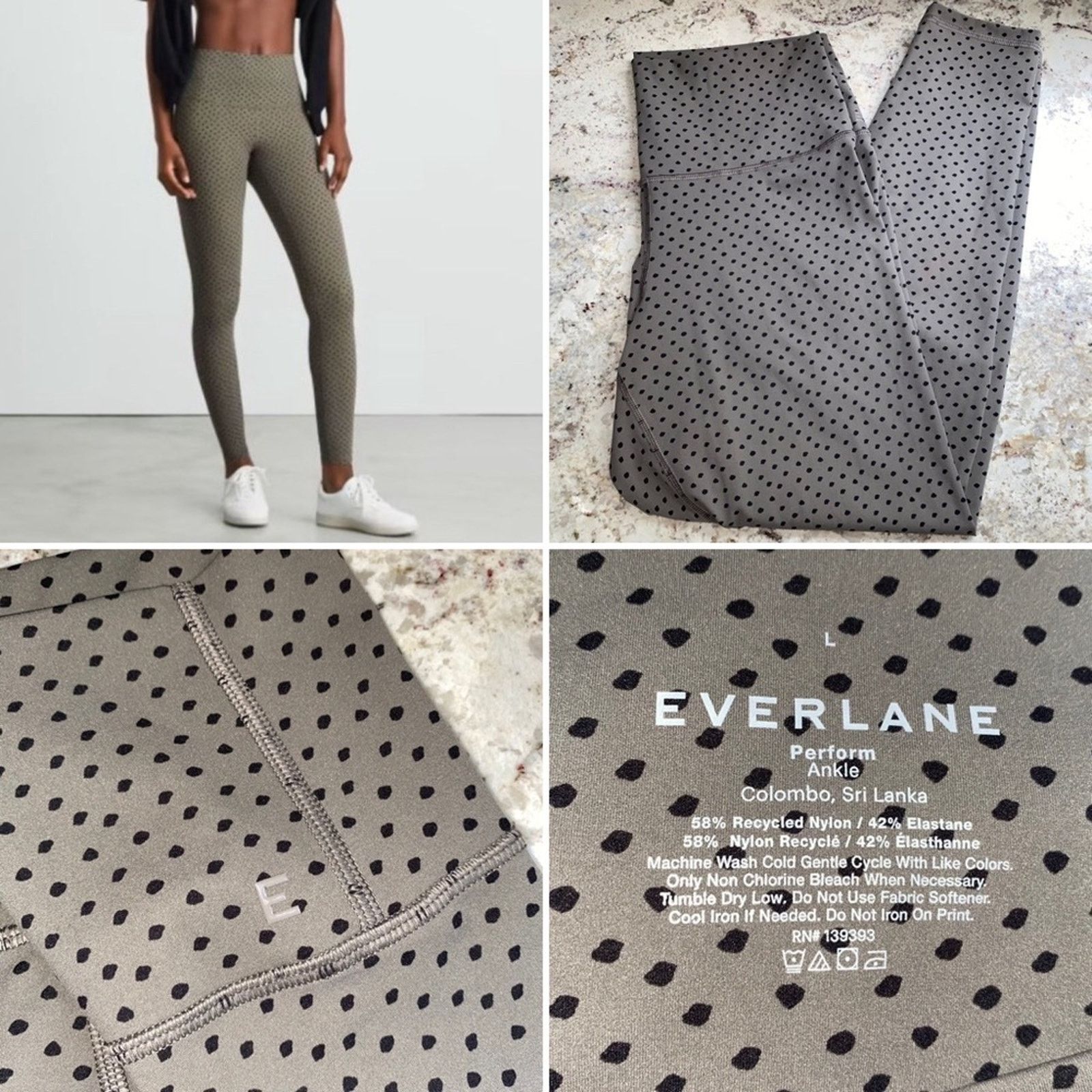 Everlane Everlane $68 Dot Perform Ankle Legging LG EUC Size 30" / US 8 / IT 44 - 1 Thumbnail