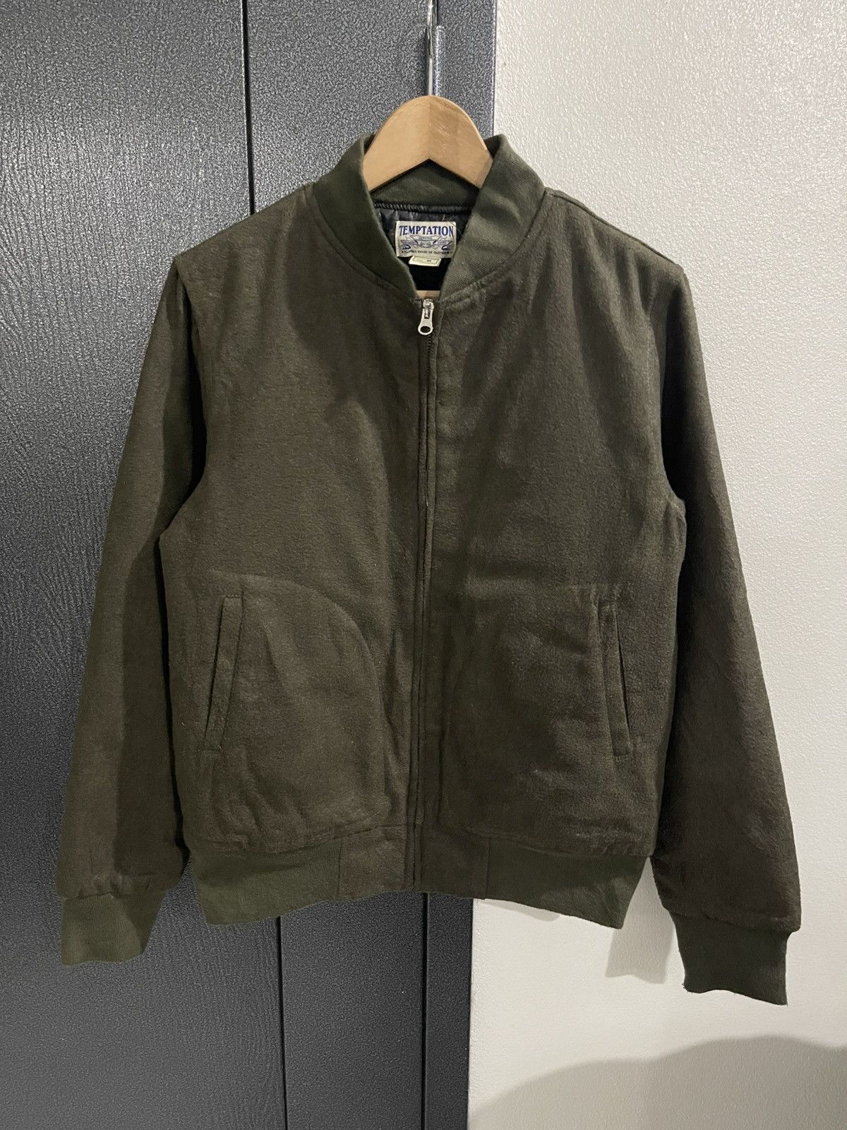 Japanese Brand Vintage Temptation Bomber Wool Jacket Size US M / EU 48-50 / 2 - 1 Thumbnail
